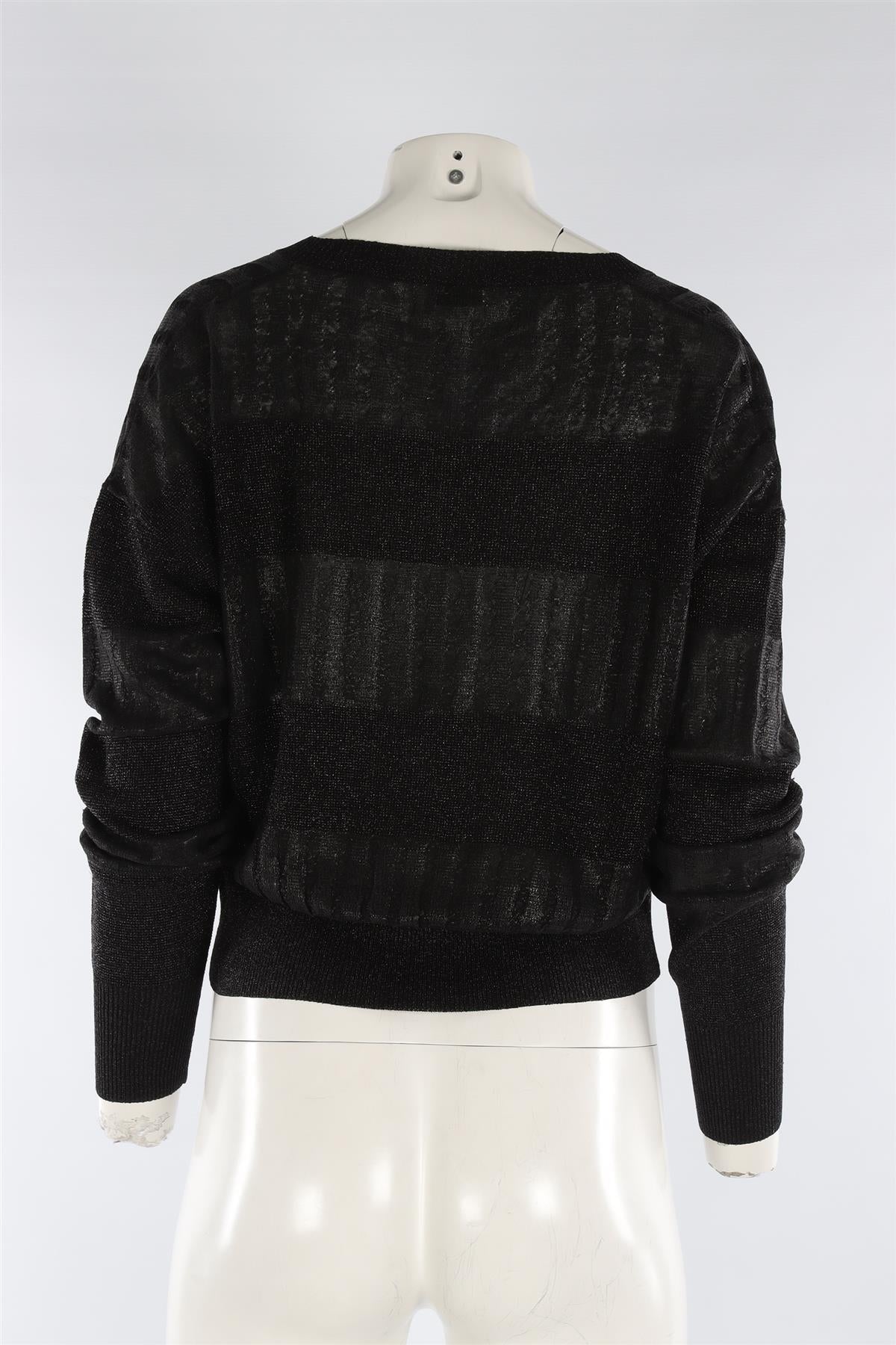 SAINT LAURENT BLACK LINEN SWEATER XSMALL - Image 4