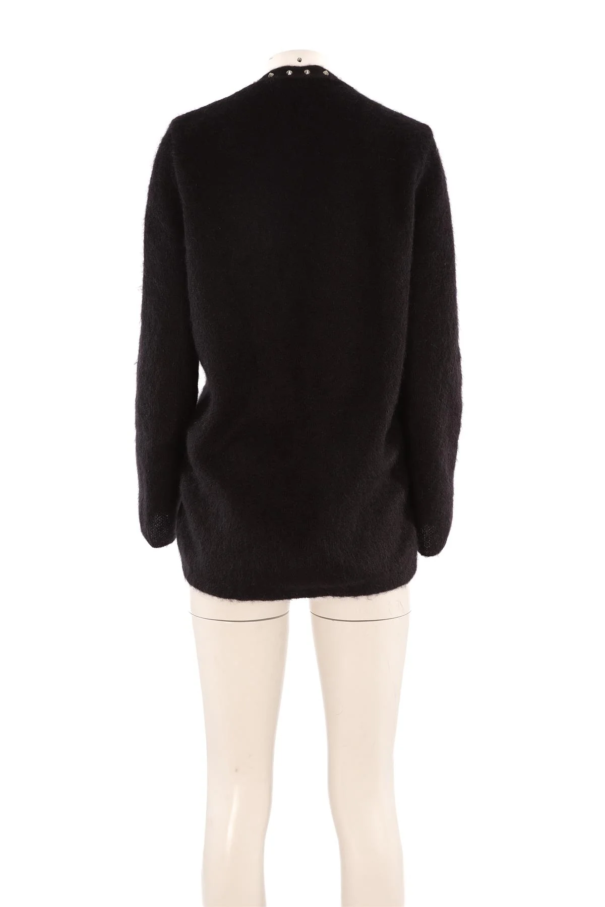 SAINT LAURENT BLACK MOHAIR CARDIGAN XSMALL - Image 4