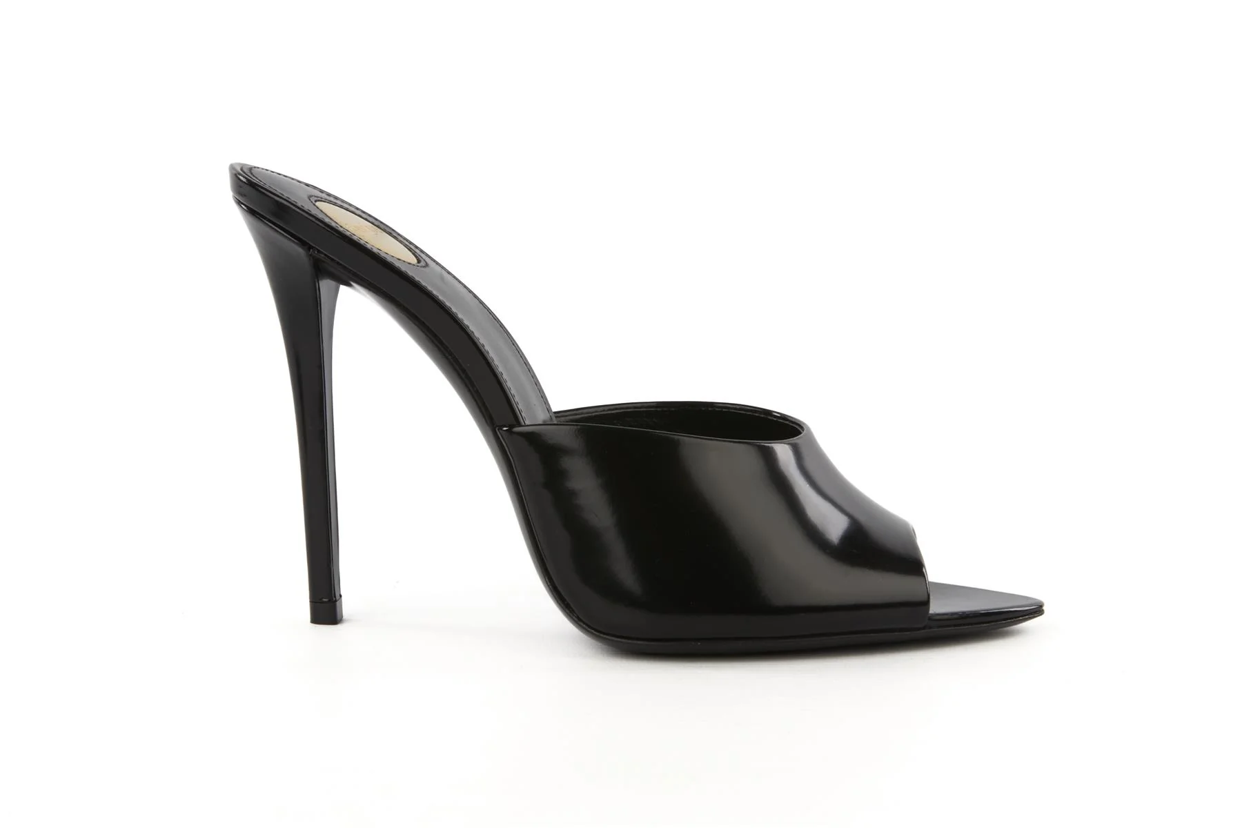 SAINT LAURENT BLACK ROMY LEATHER MULES EU 38 UK 5 US 8 - Image 2