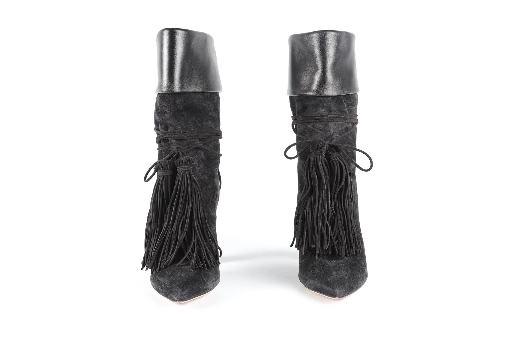 SAINT LAURENT BLACK SUEDE ANKLE BOOTS EU 39.5 UK 6.5 US 9.5 - Image 3