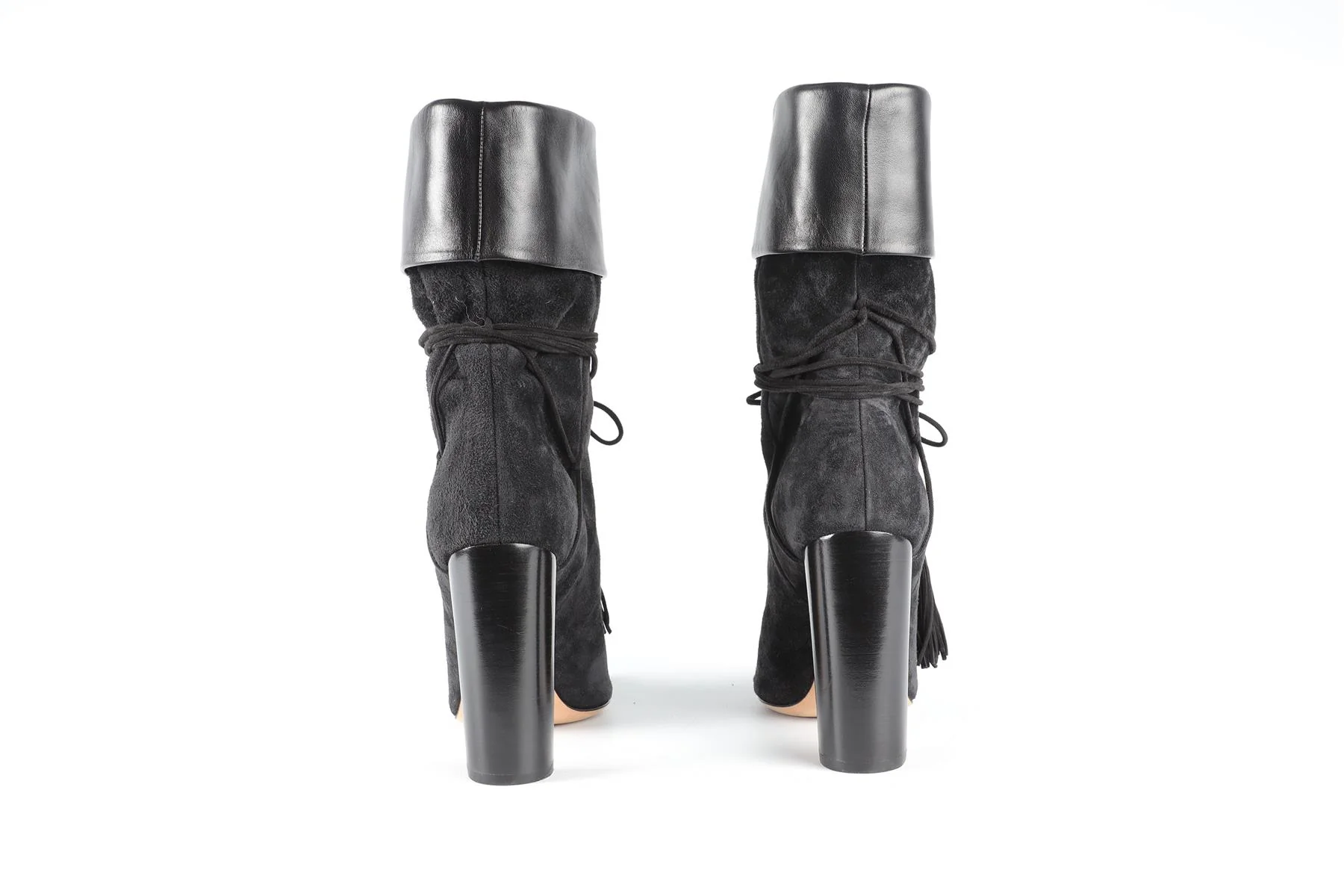 SAINT LAURENT BLACK SUEDE ANKLE BOOTS EU 39.5 UK 6.5 US 9.5 - Image 5