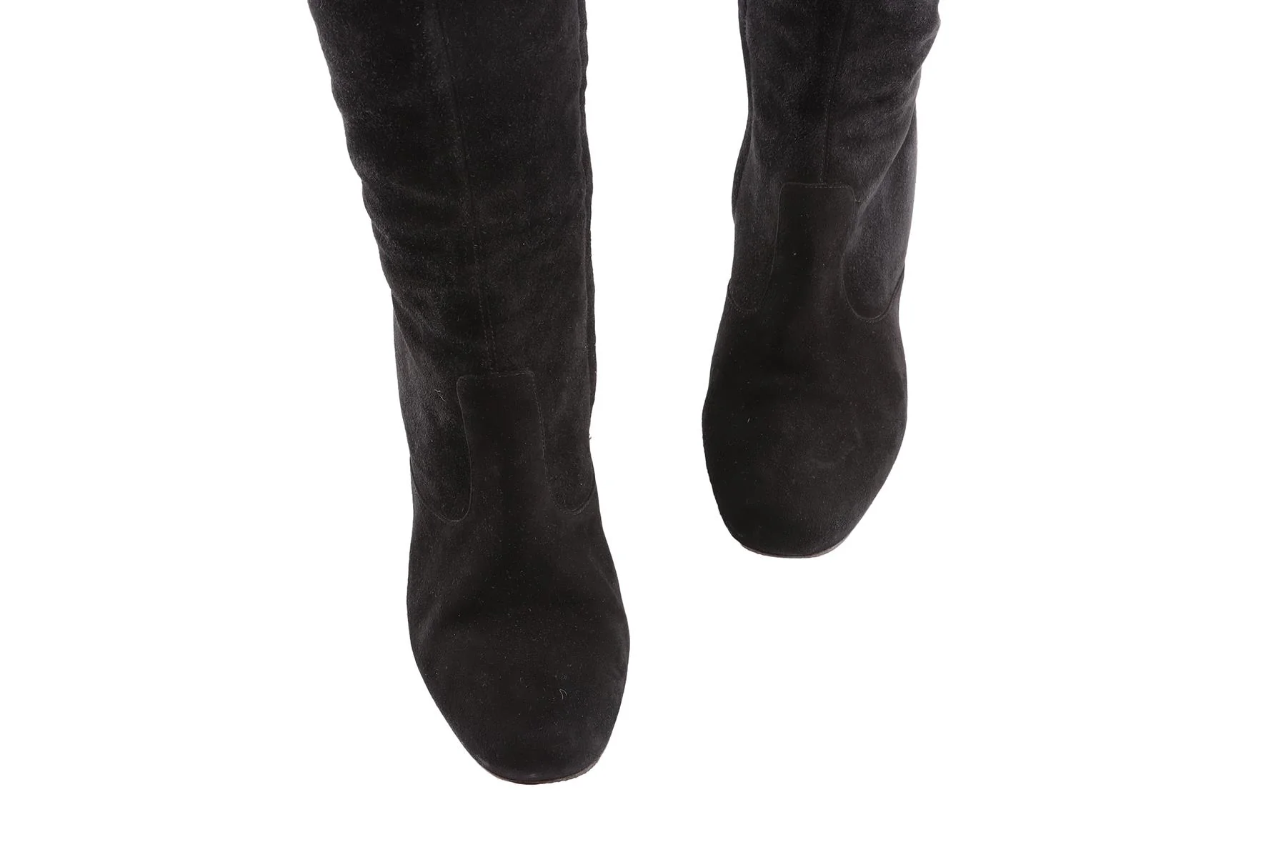 SAINT LAURENT BLACK SUEDE OVER THE KNEE BOOTS EU 39.5 UK 6.5 US 9.5 - Image 4