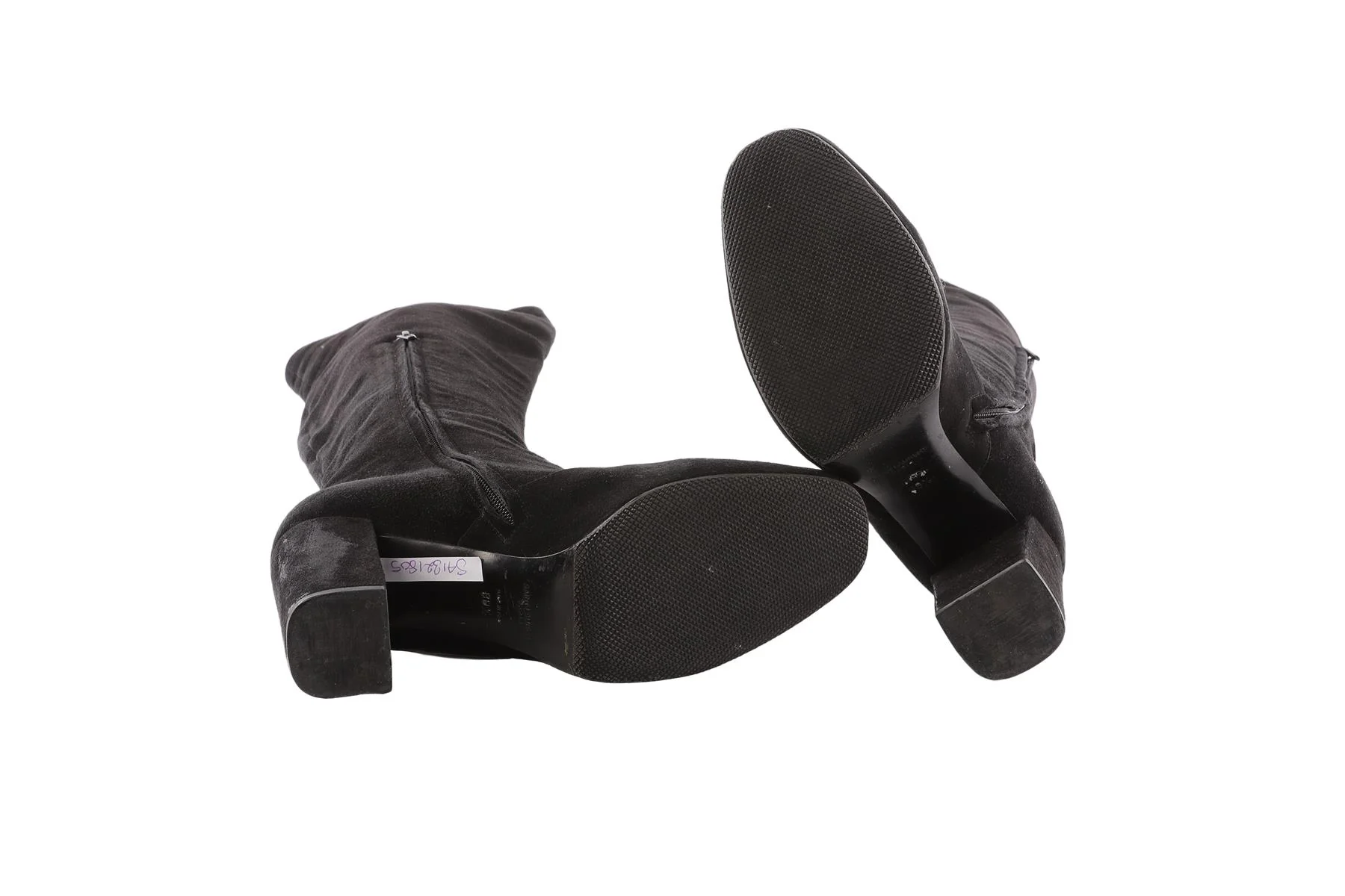 SAINT LAURENT BLACK SUEDE OVER THE KNEE BOOTS EU 39.5 UK 6.5 US 9.5 - Image 6