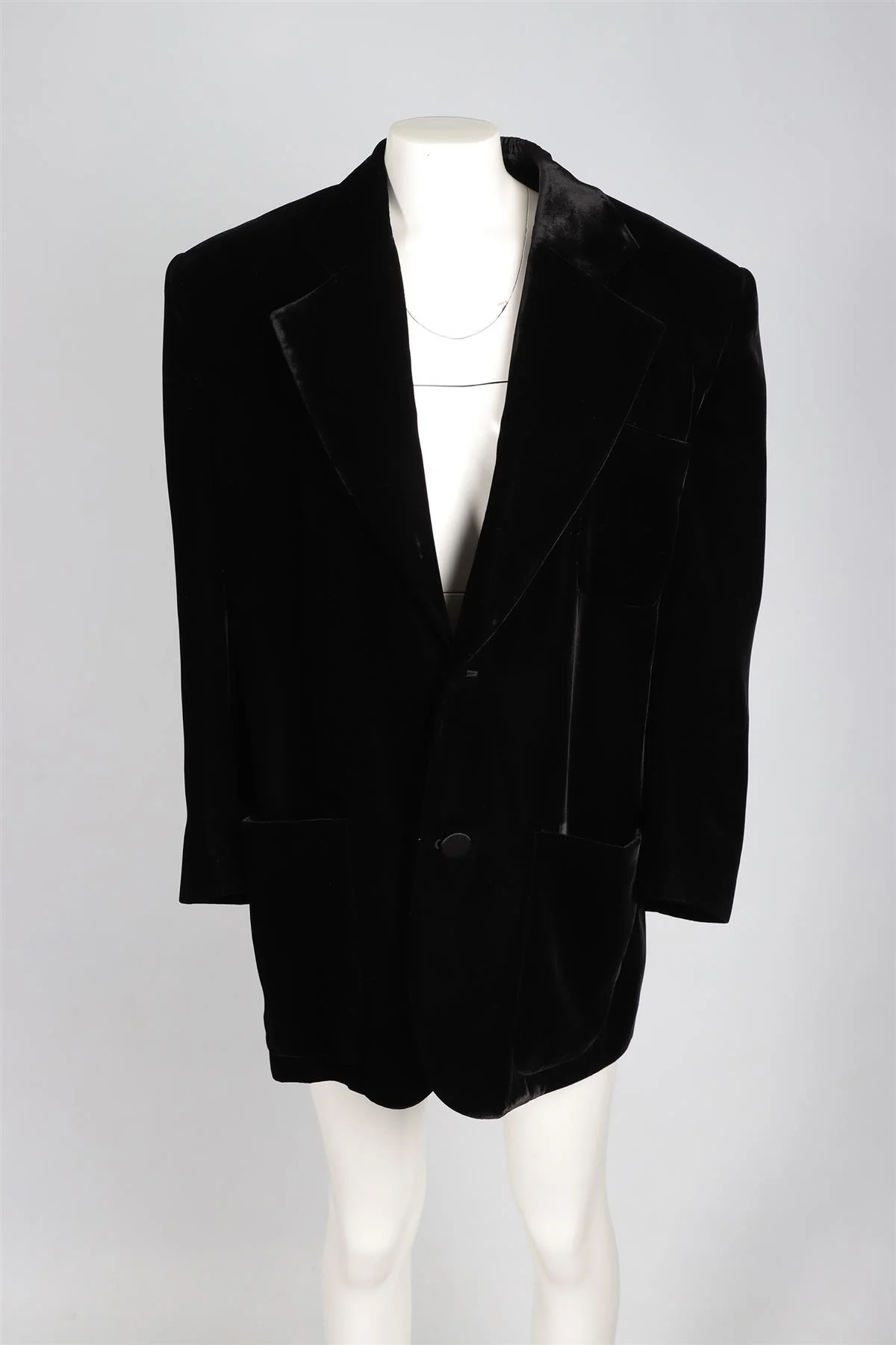 SAINT LAURENT BLACK VELVET BLAZER ONE SIZE - Image 2