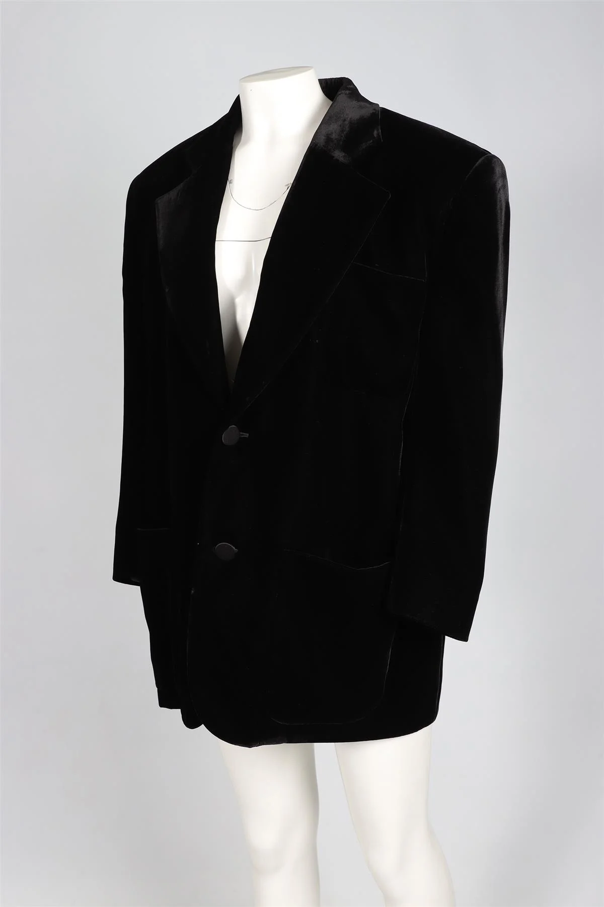 SAINT LAURENT BLACK VELVET BLAZER ONE SIZE - Image 3
