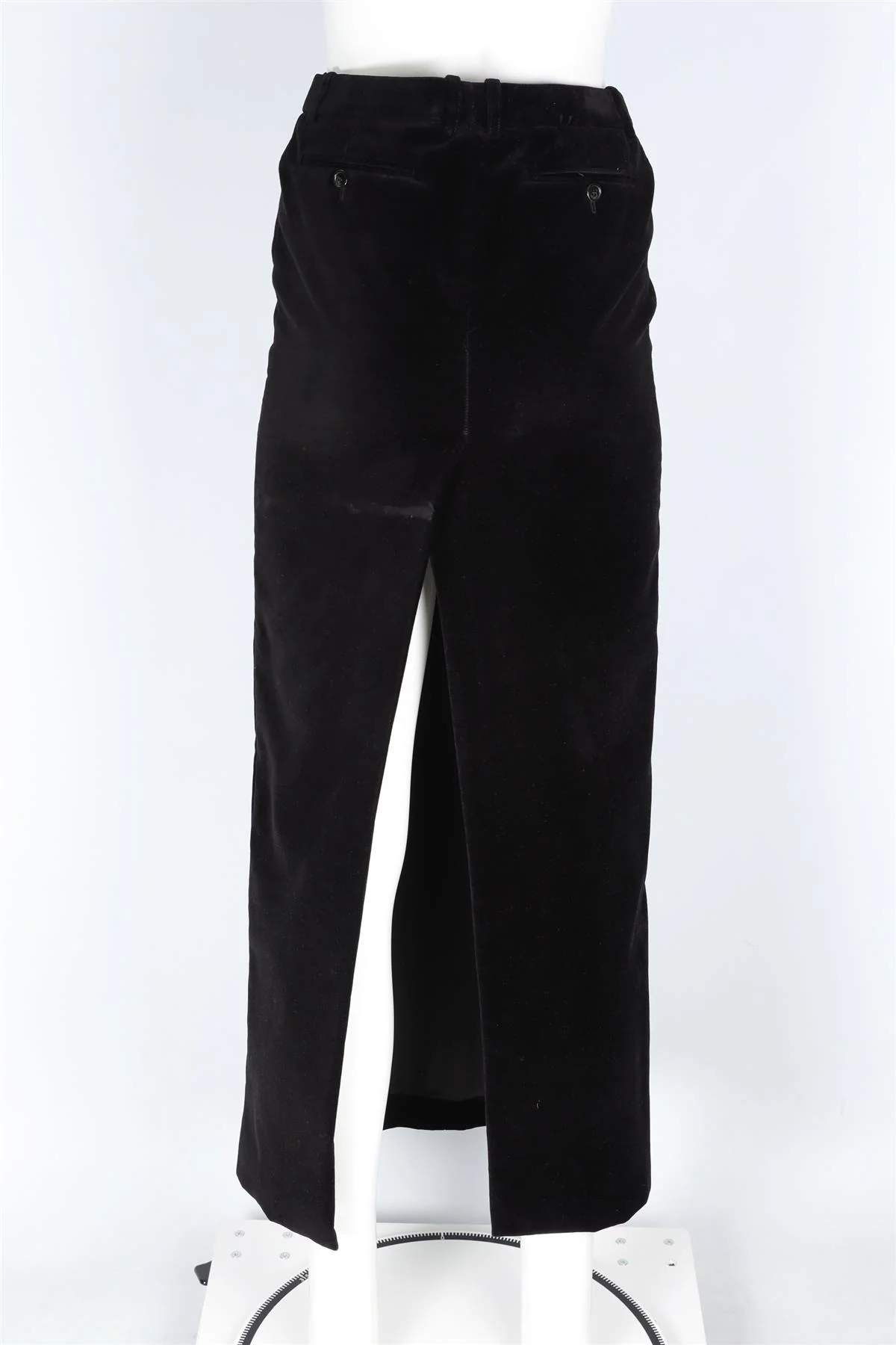 SAINT LAURENT BLACK VELVET MAXI SKIRT FR 36 UK 8 - Image 4