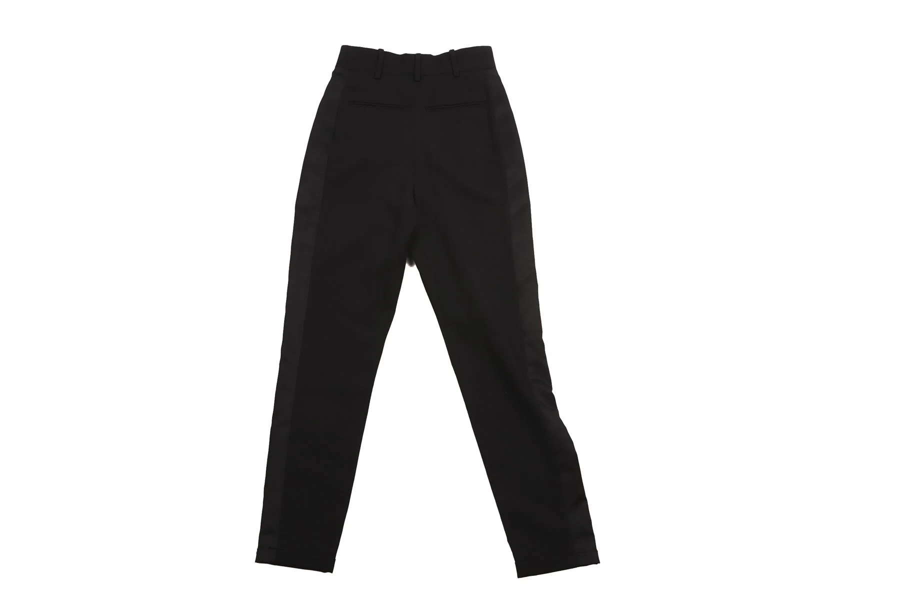 SAINT LAURENT BLACK WOOL TAPERED PANTS FR 34 UK 6 - Image 4
