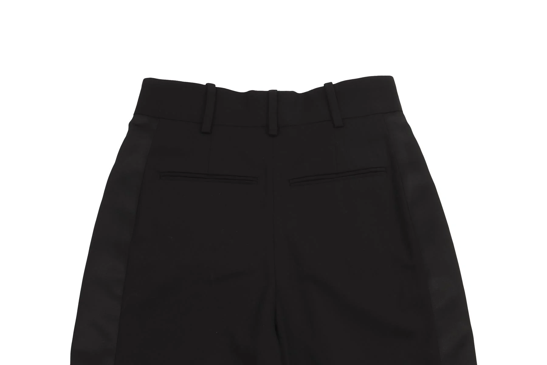 SAINT LAURENT BLACK WOOL TAPERED PANTS FR 34 UK 6 - Image 5