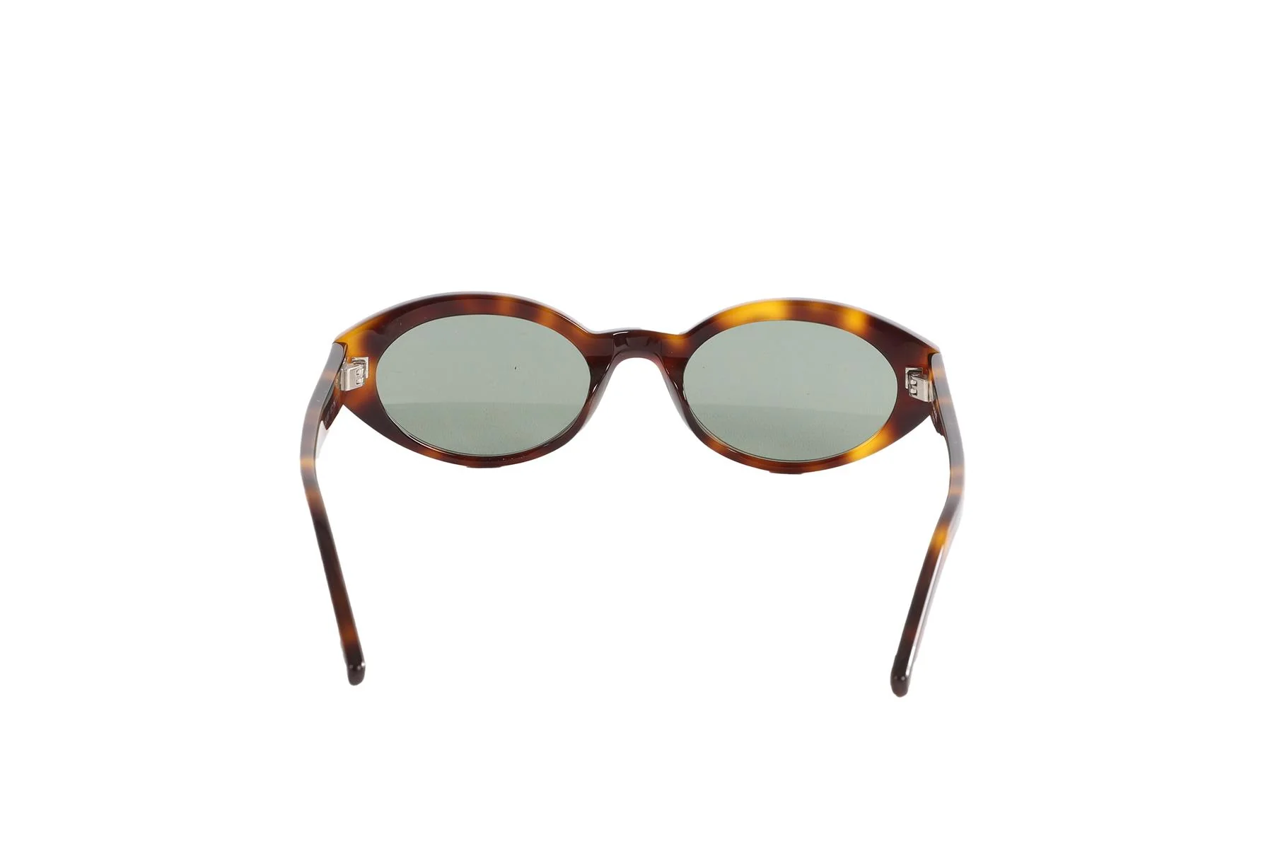 SAINT LAURENT BROWN OVAL FRAME ACETATE SUNGLASSES - Image 5