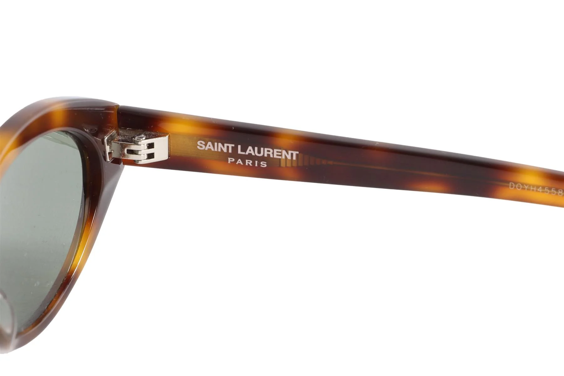 SAINT LAURENT BROWN OVAL FRAME ACETATE SUNGLASSES - Image 6