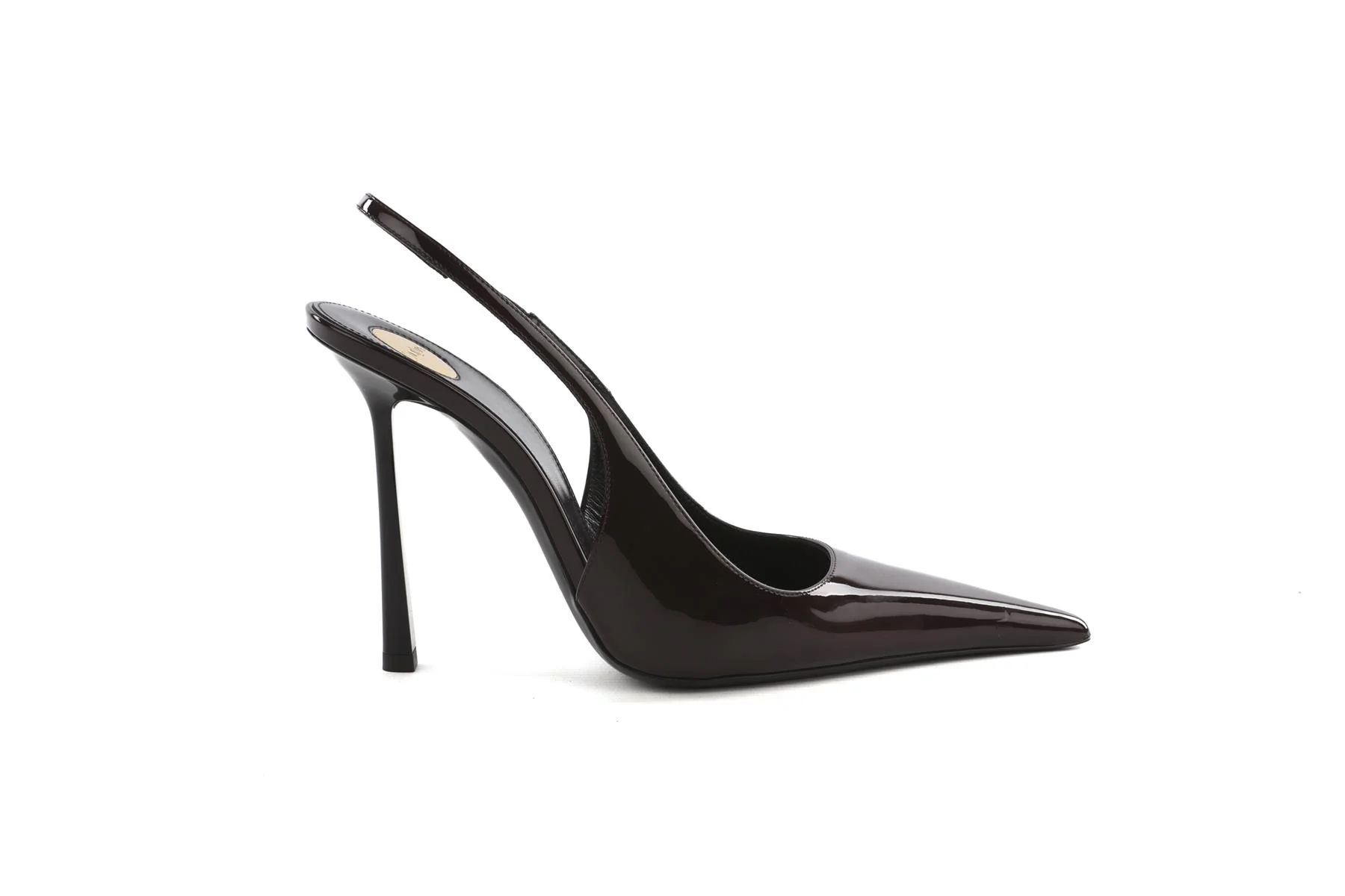 SAINT LAURENT BURGUNDY VENDOME PATENT LEATHER SLINGBACK PUMPS EU 39 UK 6 US 9 - Image 2