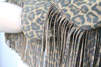 SAINT LAURENT CLASSIC CURTIS LEOPARD-PRINT FRINGE JACKET UK 8 - Image 6