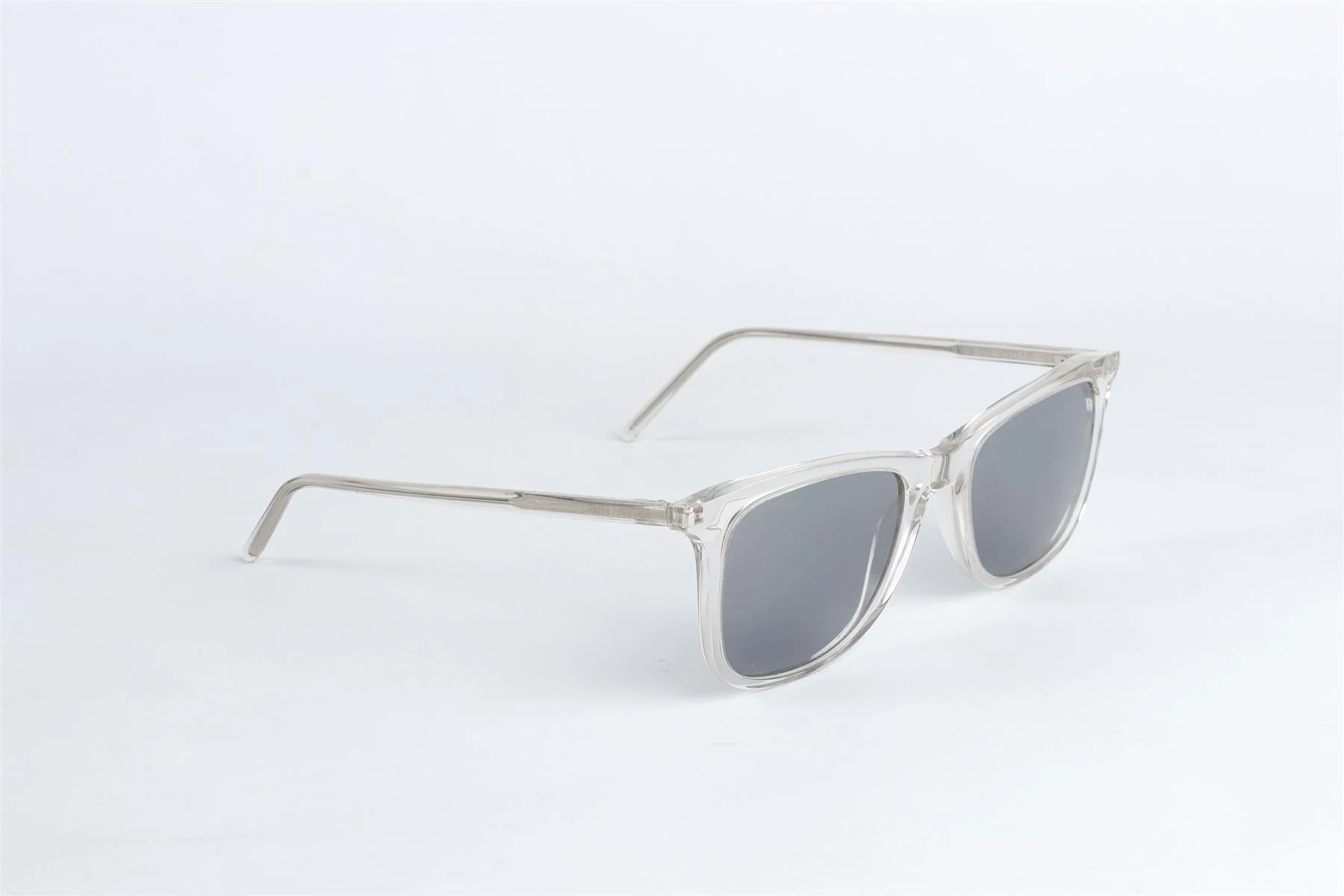 SAINT LAURENT CLEAR SQUARE FRAME ACETATE SUNGLASSES - Image 2