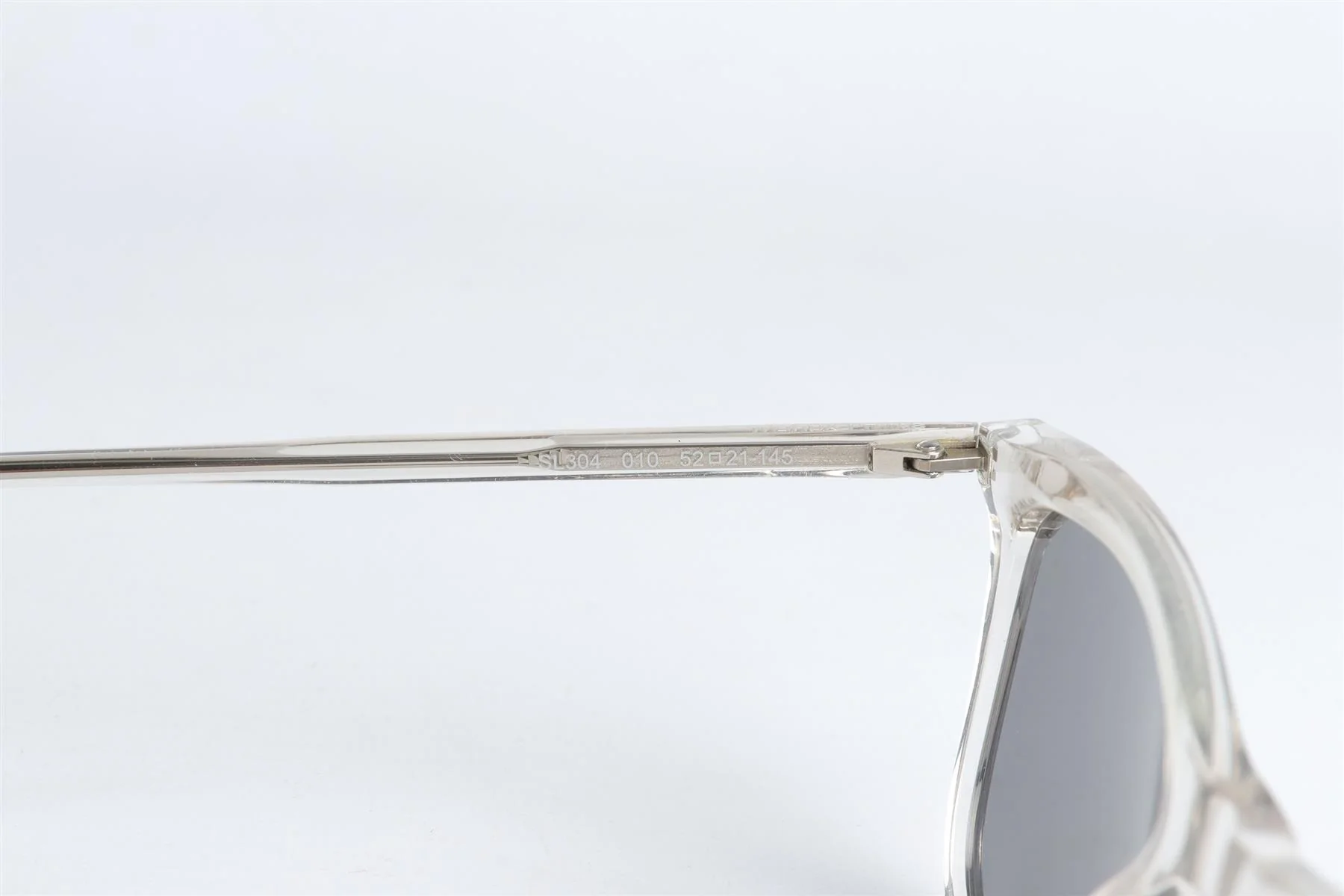 SAINT LAURENT CLEAR SQUARE FRAME ACETATE SUNGLASSES - Image 6