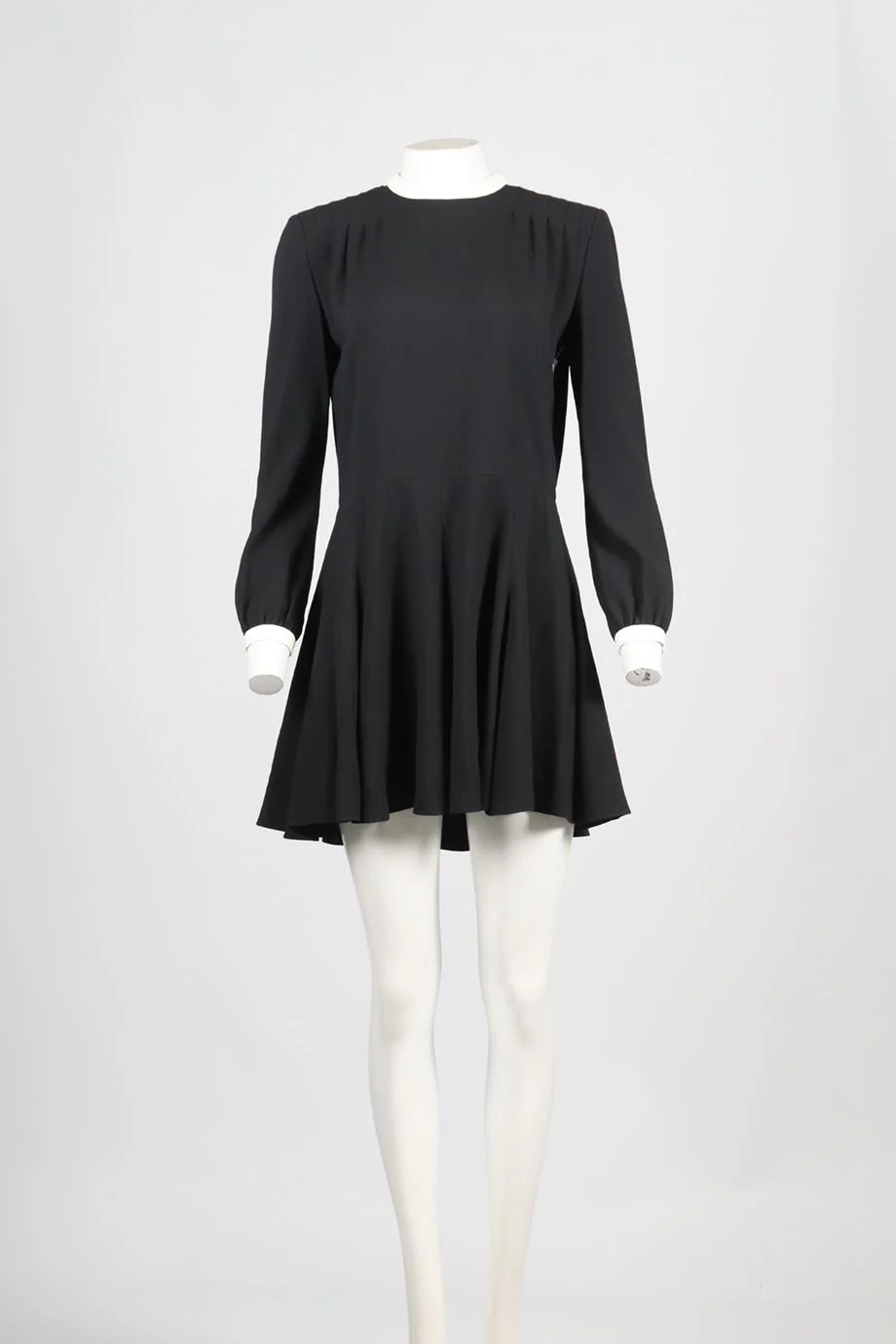 SAINT LAURENT CREPE MINI DRESS FR 38 UK 10 - Image 2