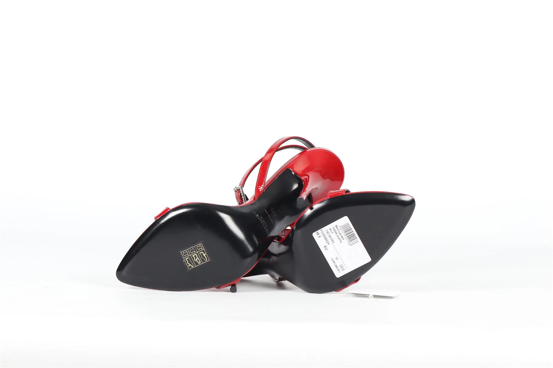 SAINT LAURENT CRYSTAL AND PATENT LEATHER SANDALS EU 39.5 UK 6.5 US 9.5 - Image 5