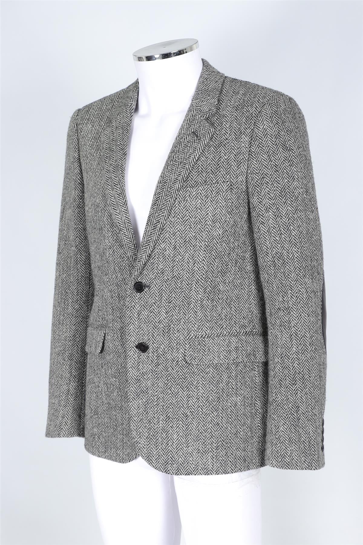 SAINT LAURENT GREY MEN'S WOOL BLAZER IT 52 UK/US 42 - Image 3