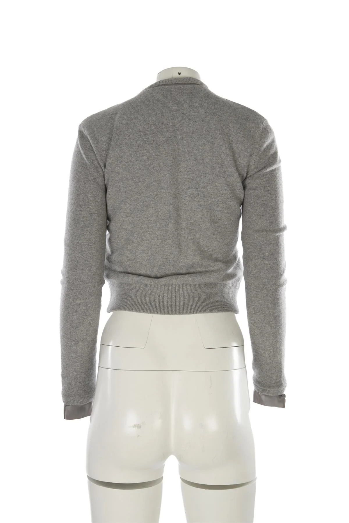 SAINT LAURENT GREY WOOL CARDIGAN XSMALL - Image 4