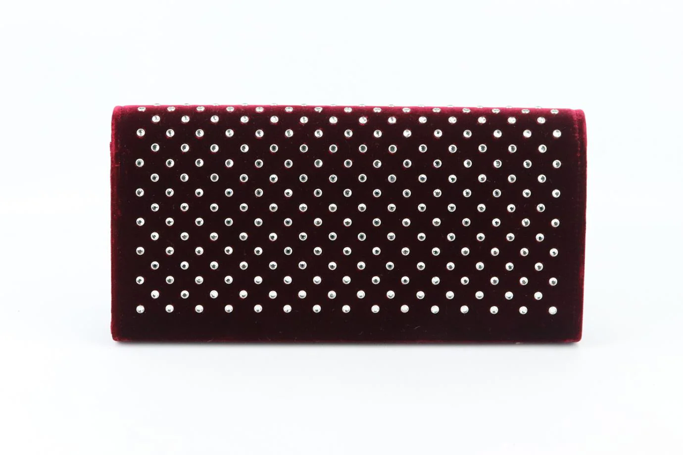 SAINT LAURENT MONOGRAMME EMBELLISHED VELVET CLUTCH - Image 3