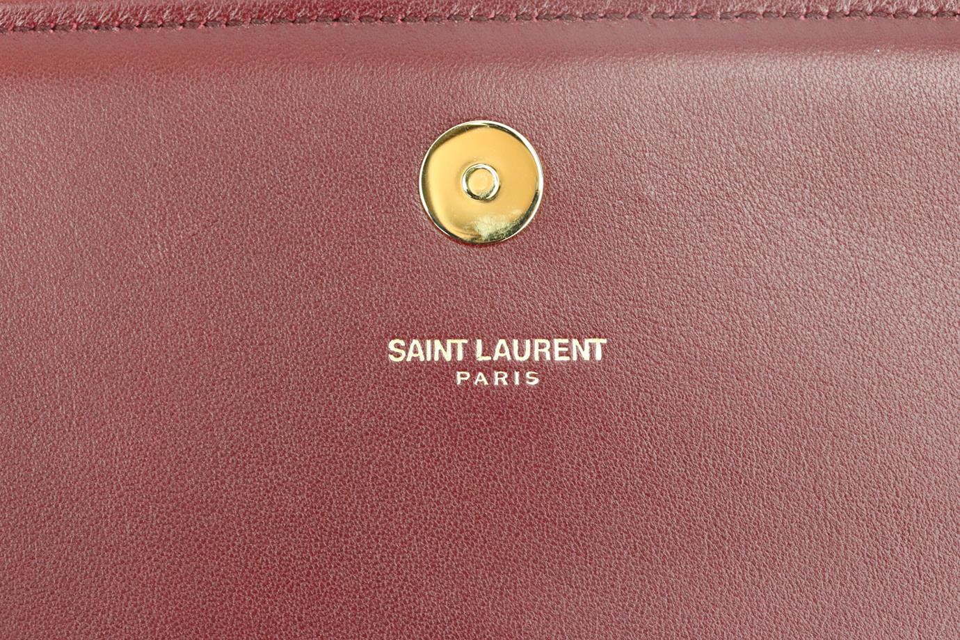 SAINT LAURENT MONOGRAMME EMBELLISHED VELVET CLUTCH - Image 7