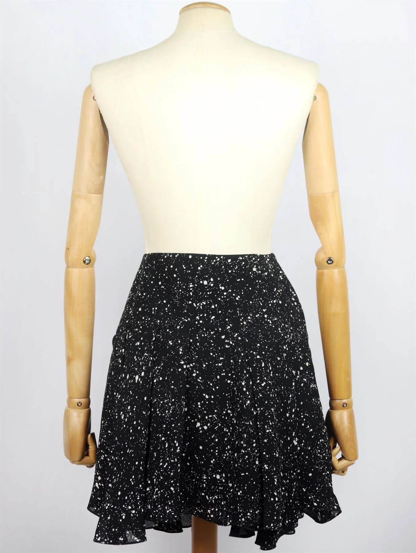 SAINT LAURENT PRINTED PLEATED CREPE MINI SKIRT FR 36 UK 8 - Image 4