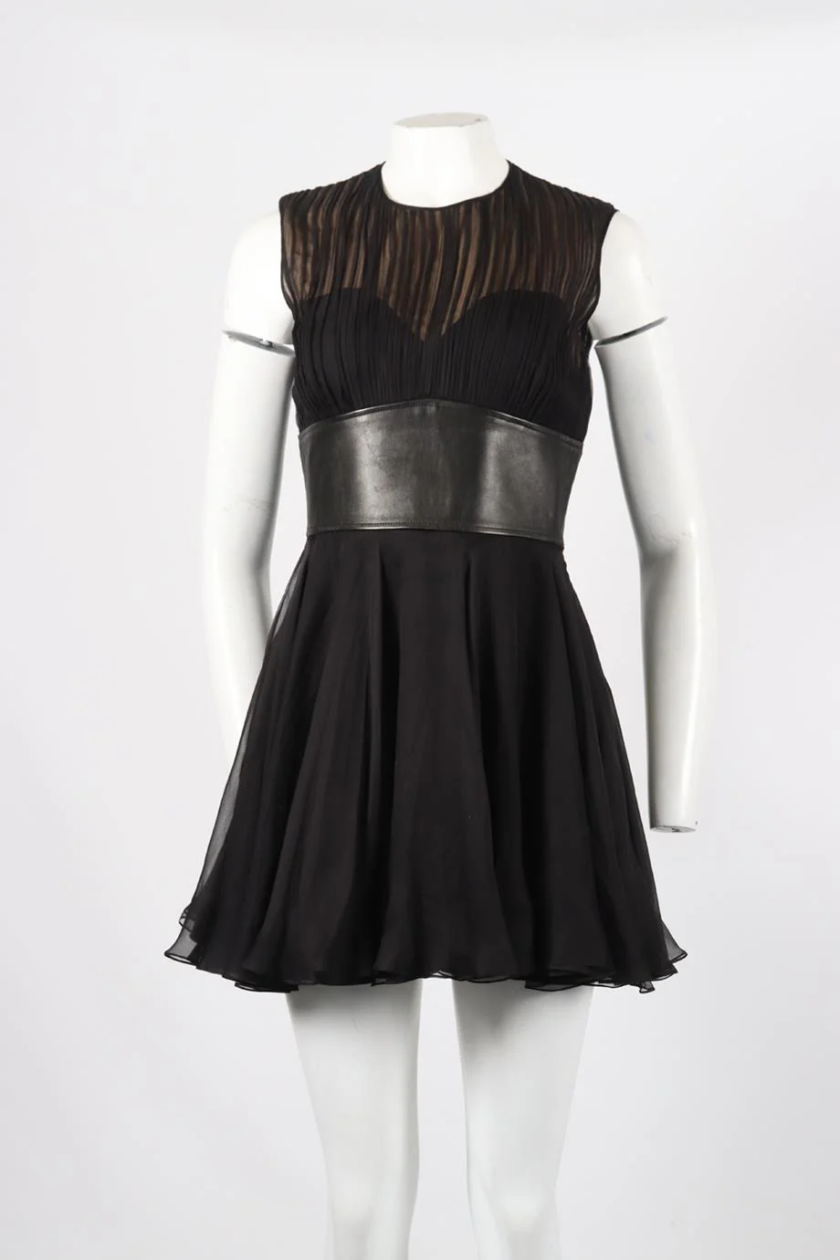 SAINT LAURENT SILK MINI DRESS FR 38 UK 10 - Image 2