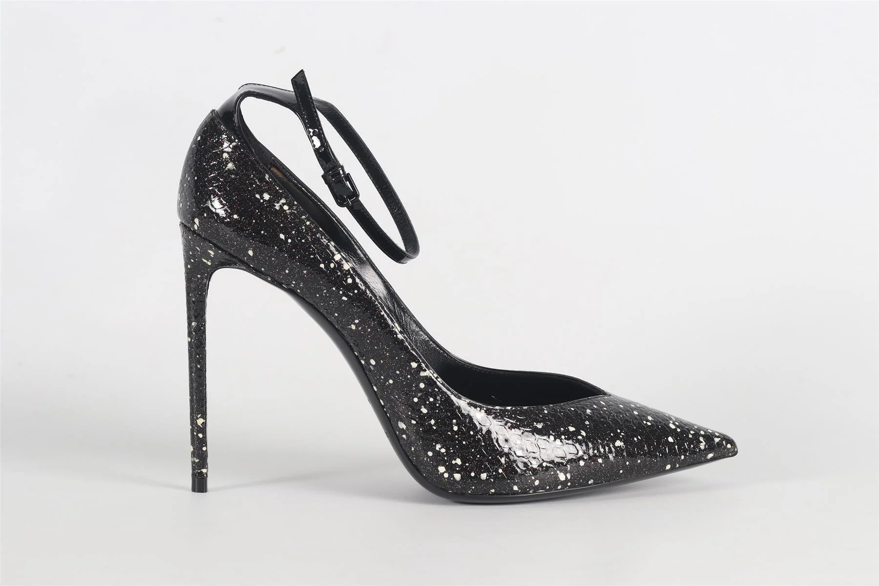 SAINT LAURENT SNAKE EFFECT LEATHER PUMPS EU 39 UK 6 US 9 - Image 2