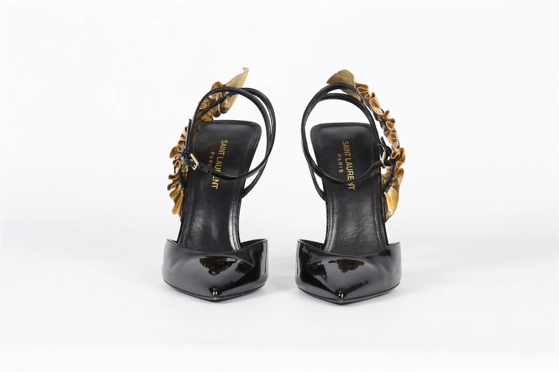 SAINT LAURENT SNAKESKIN EFFECT AND PATENT LEATHER PUMPS EU 39 UK 6 US 9 - Image 3