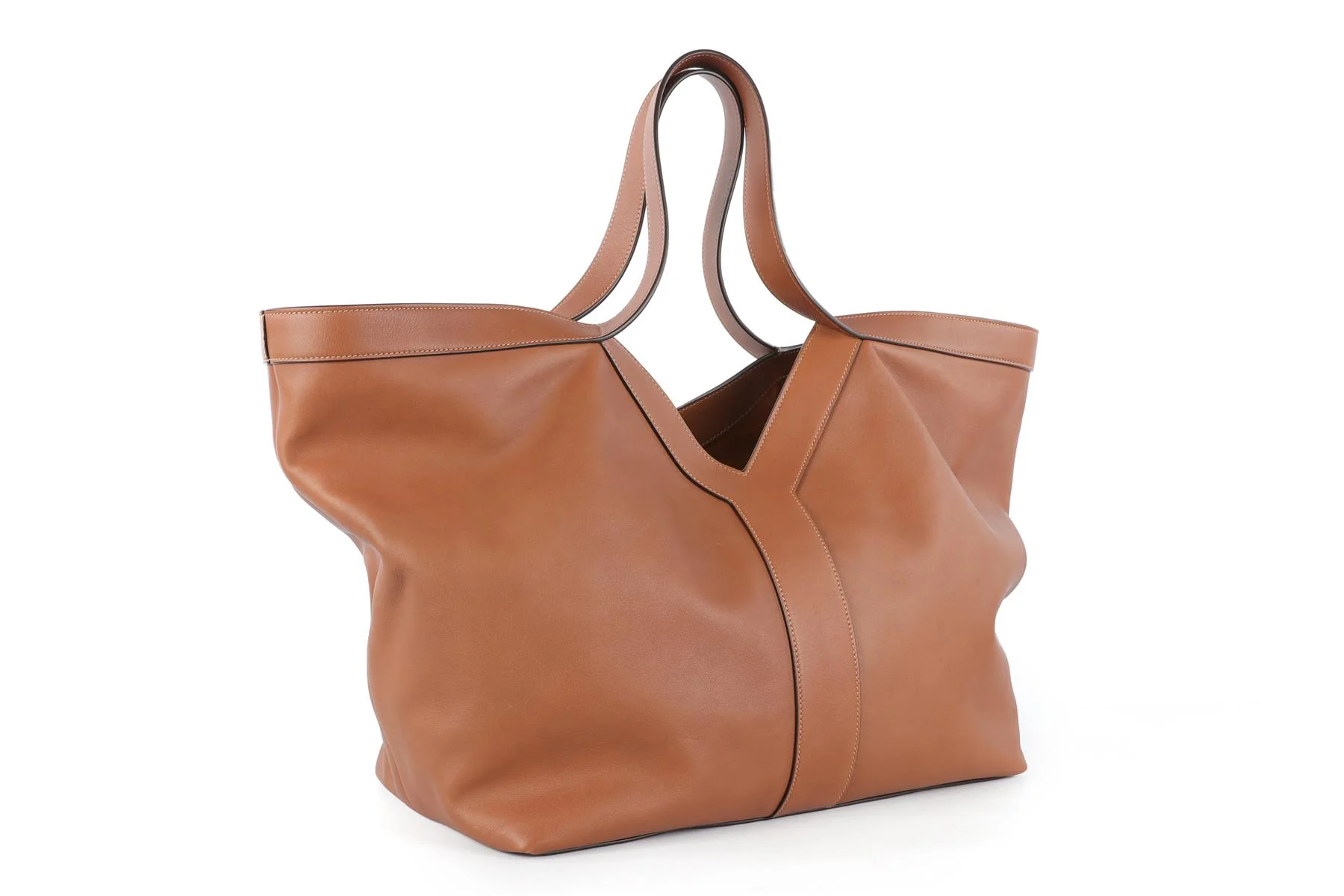 SAINT LAURENT TAN Y LEATHER TOTE BAG - Image 4