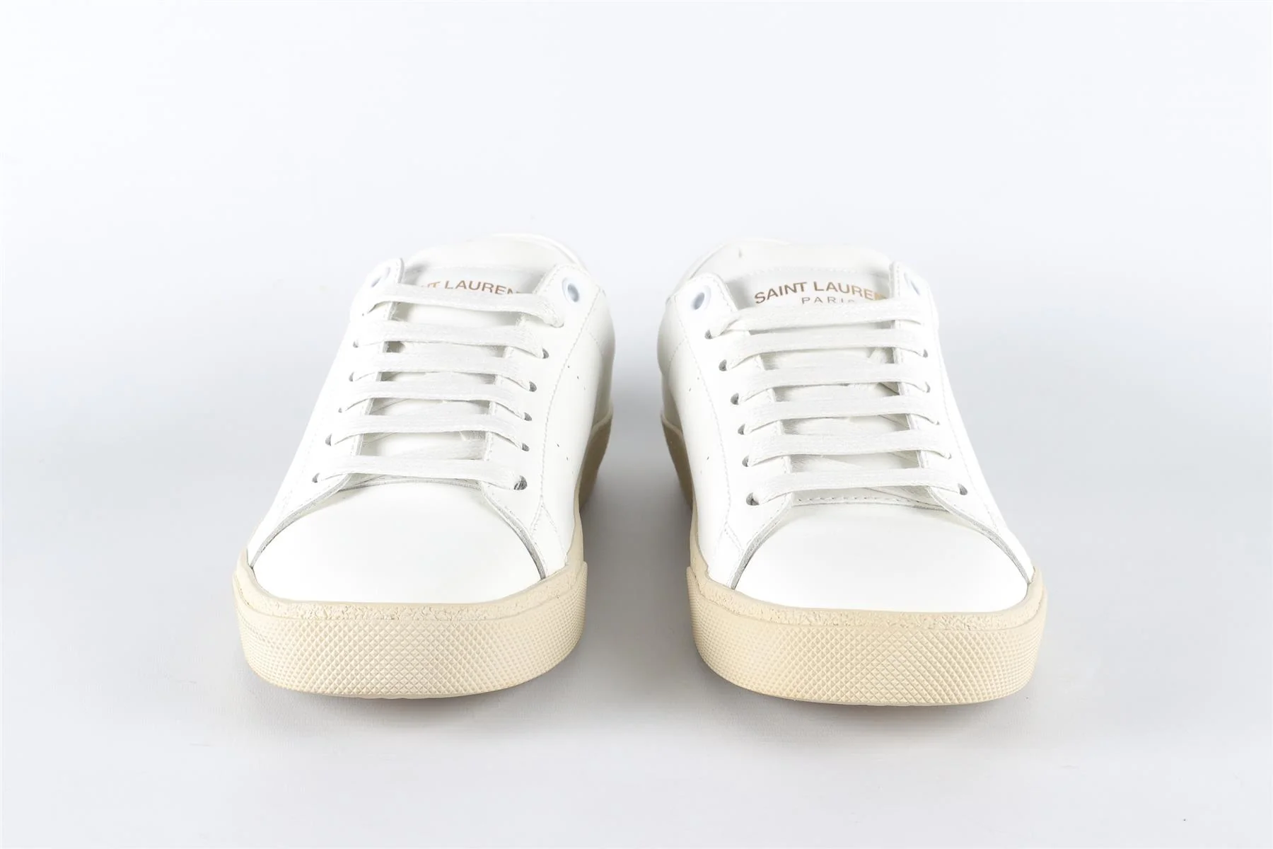 SAINT LAURENT WHITE LEATHER SNEAKERS EU 37.5 UK 4.5 US 7.5 - Image 3