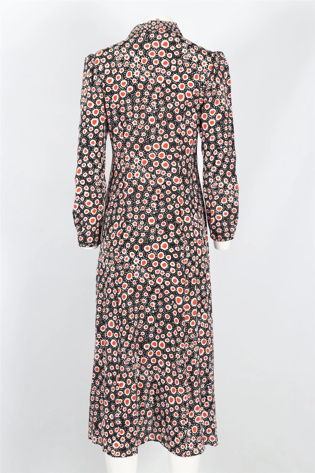 SALONI BLACK AND RED SILK MAXI DRESS UK 10 - Image 4