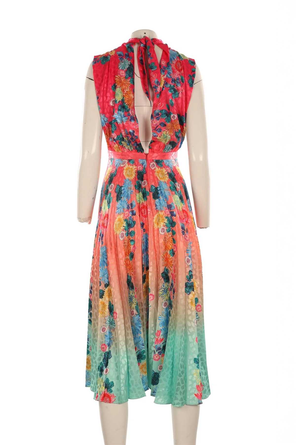 SALONI MULTI SILK MAXI DRESS UK 6 - Image 4
