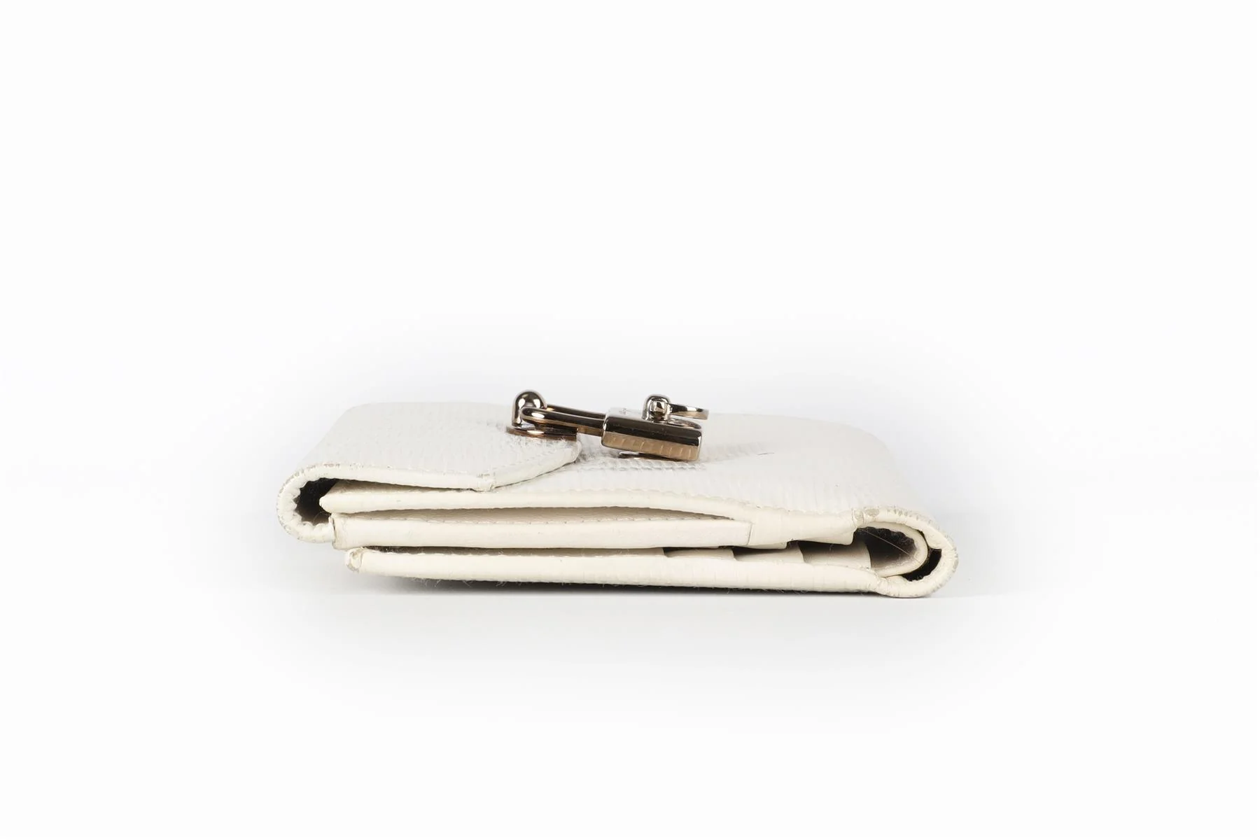 SALVATORE FERAGAMO WHITE LEATHER PURSE - Image 4