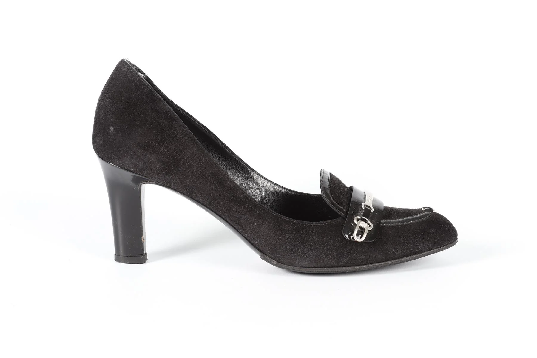 SALVATORE FERRAGAMO BLACK SUEDE PUMPS US 9 UK 6 EU 39 - Image 2
