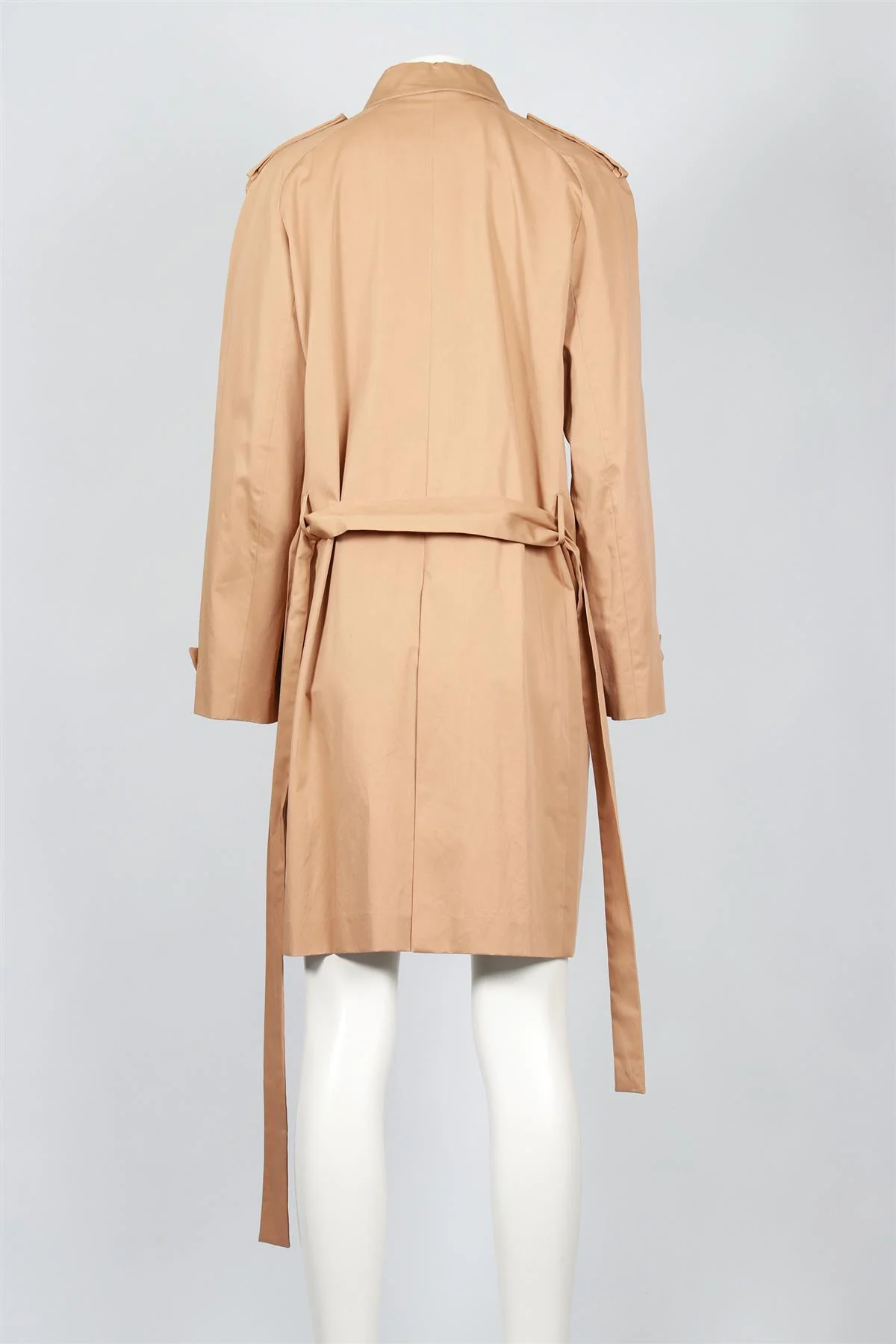 SALVATORE FERRAGAMO TAN VINTAGE SHELL TRENCH COAT IT 46 UK 14 - Image 4