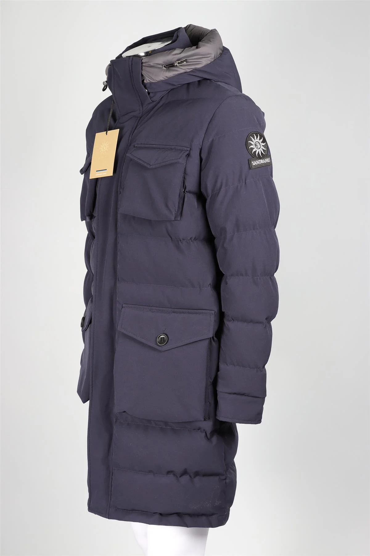 SANDBANKS NAVY MEN'S PADDED COAT MEDIUM - Image 3