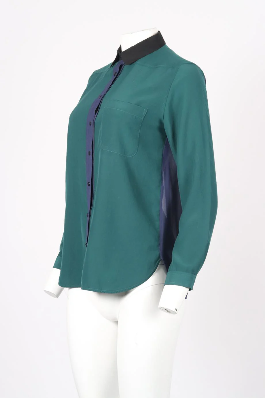 SANDRO CREPE SHIRT UK 10 - Image 3