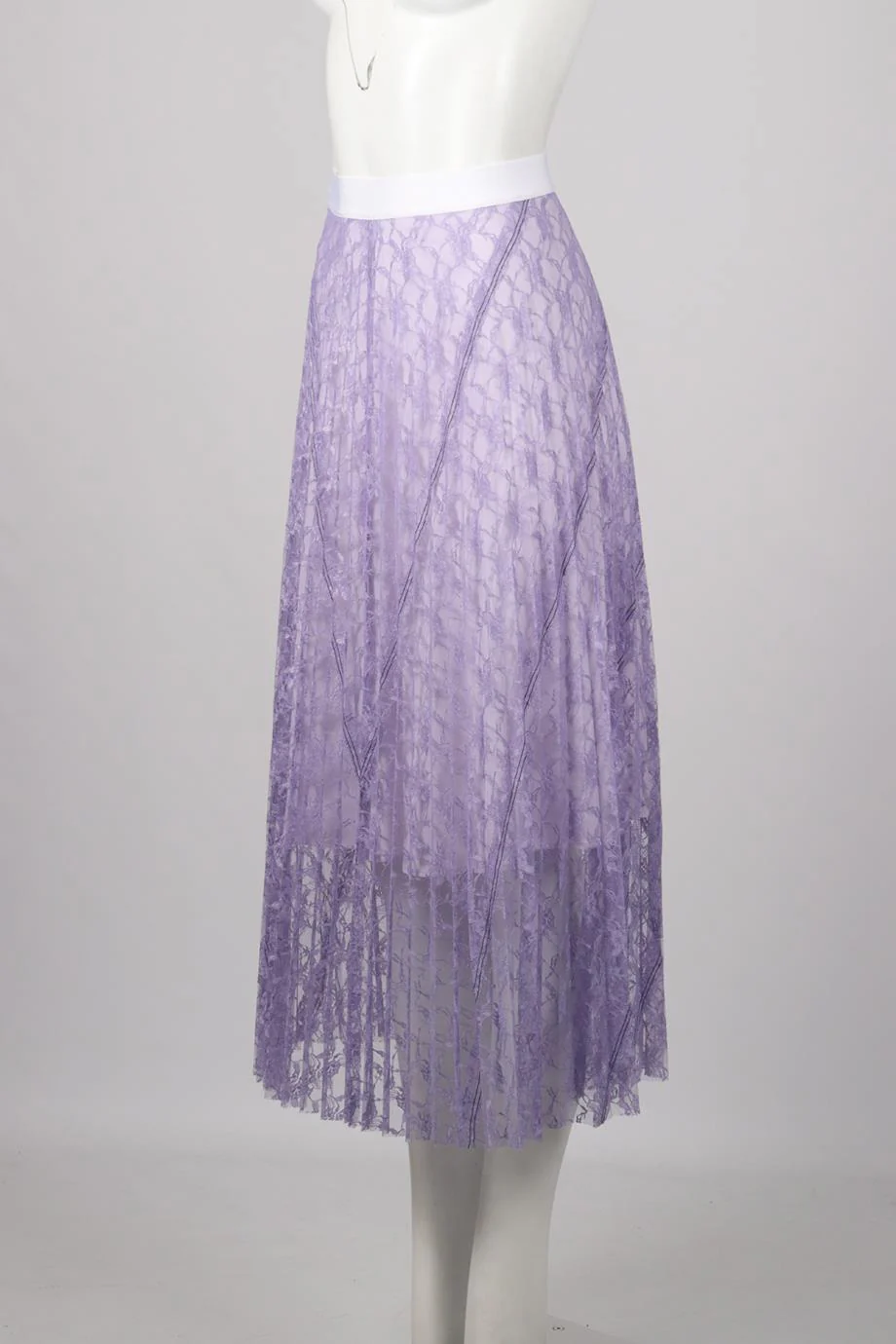 SANDRO LACE MIDI SKIRT UK 8 - Image 3