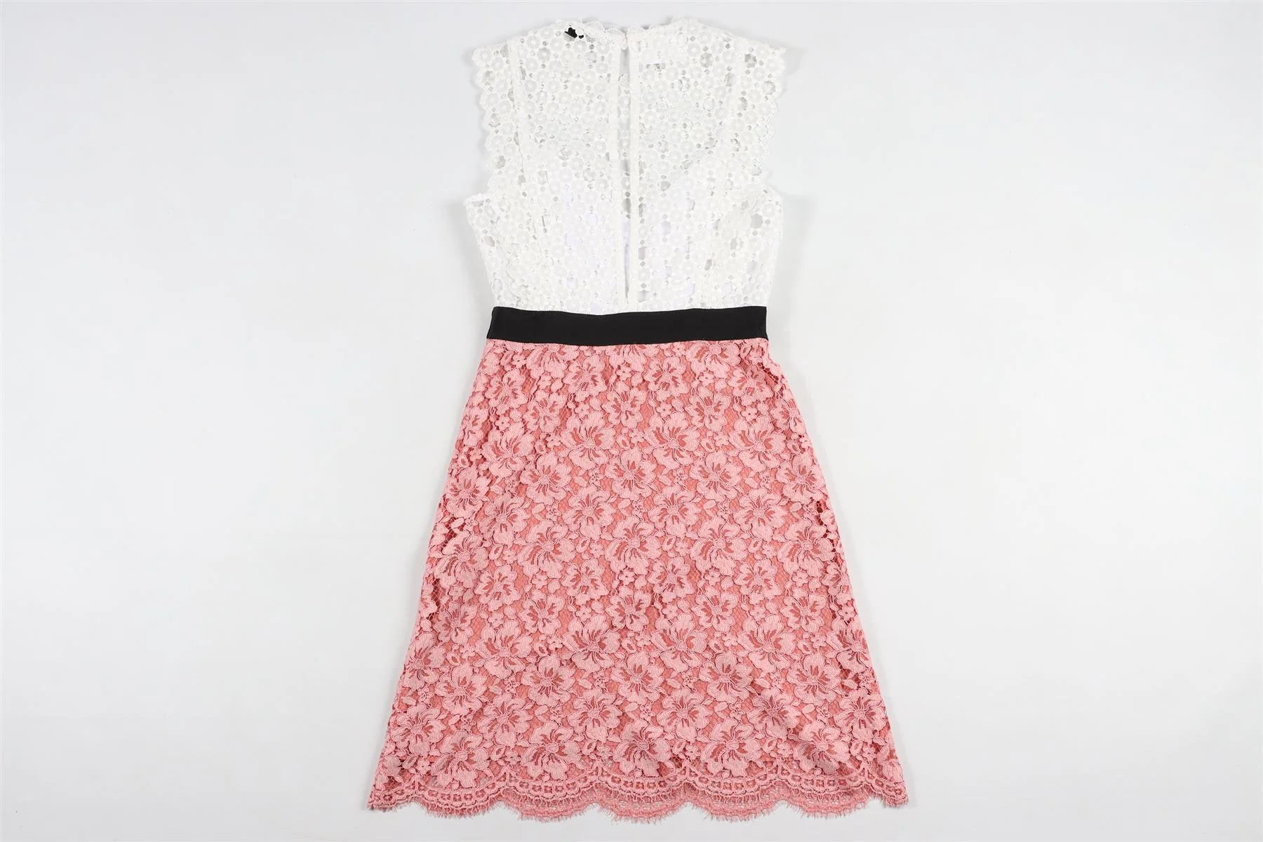 SANDRO PINK LACE MINI DRESS SMALL - Image 4