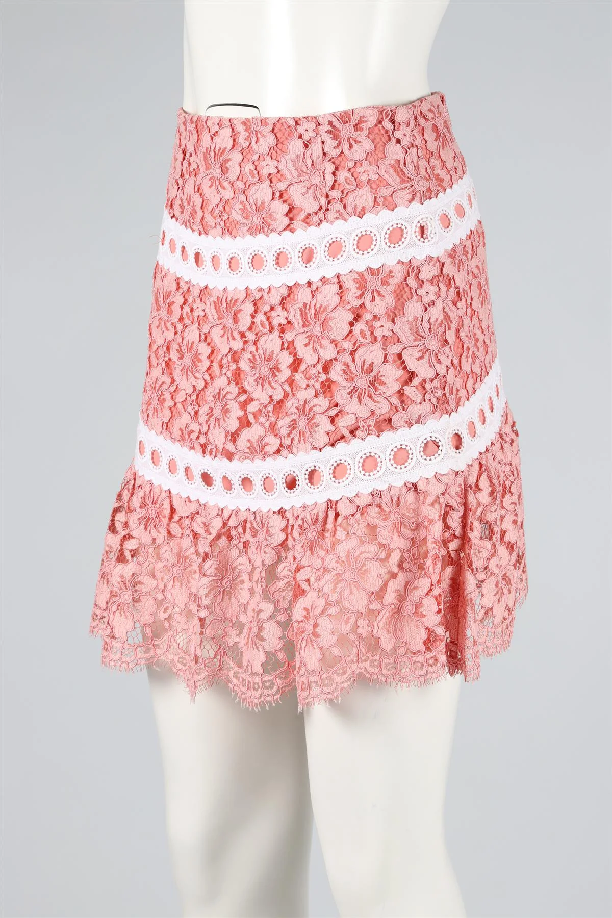 SANDRO PINK LACE MINI SKIRT SMALL - Image 3