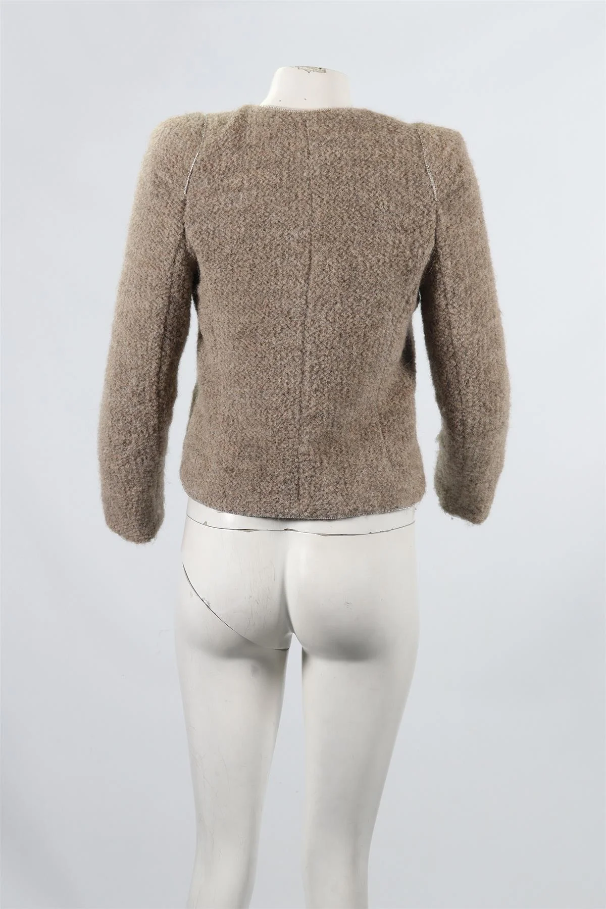 SANDRO WOOL AND ALPACA BLEND JACKET FR 38 UK 10 - Image 4