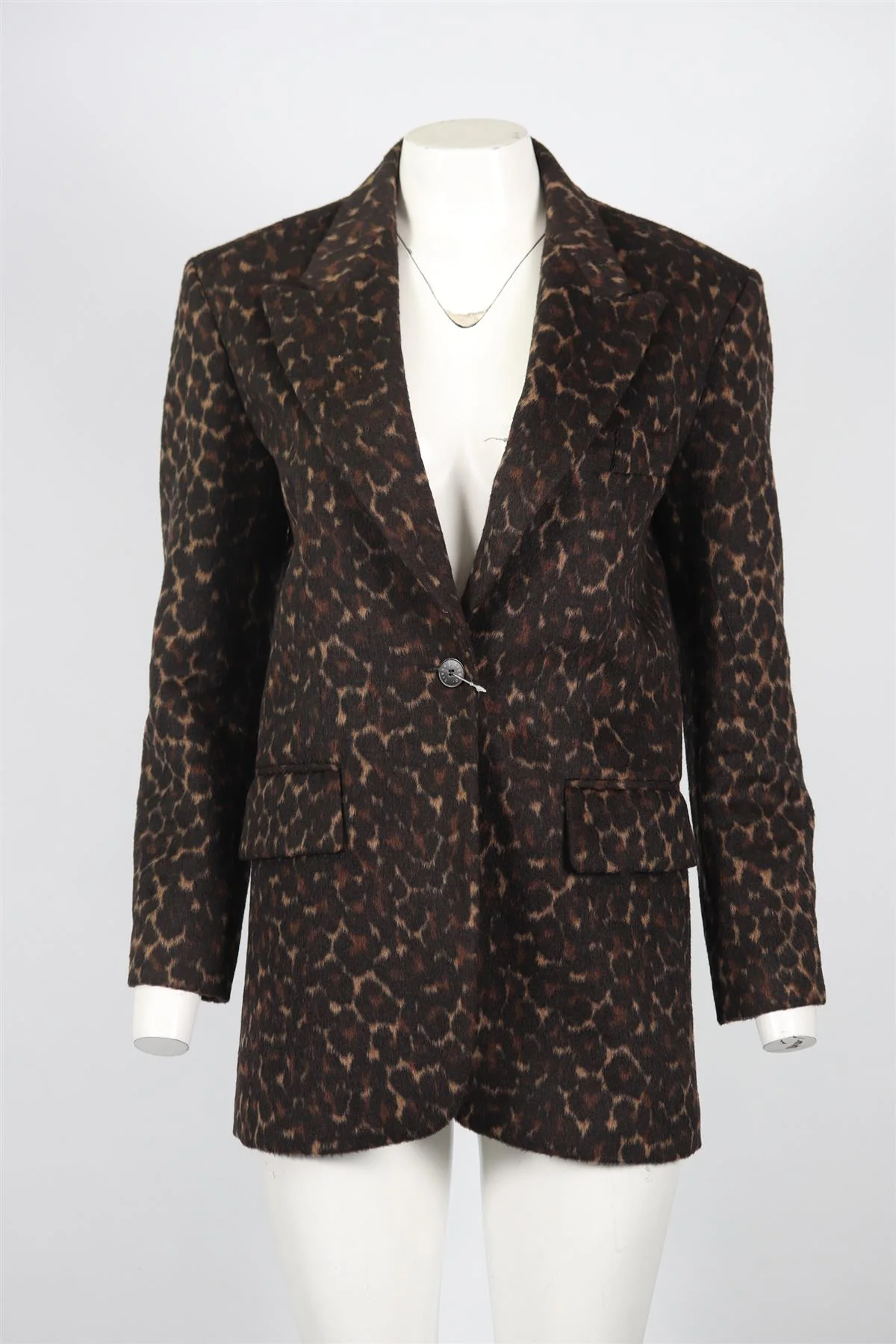 SANDRO WOOL BLEND BLAZER FR 34 UK 6 - Image 2