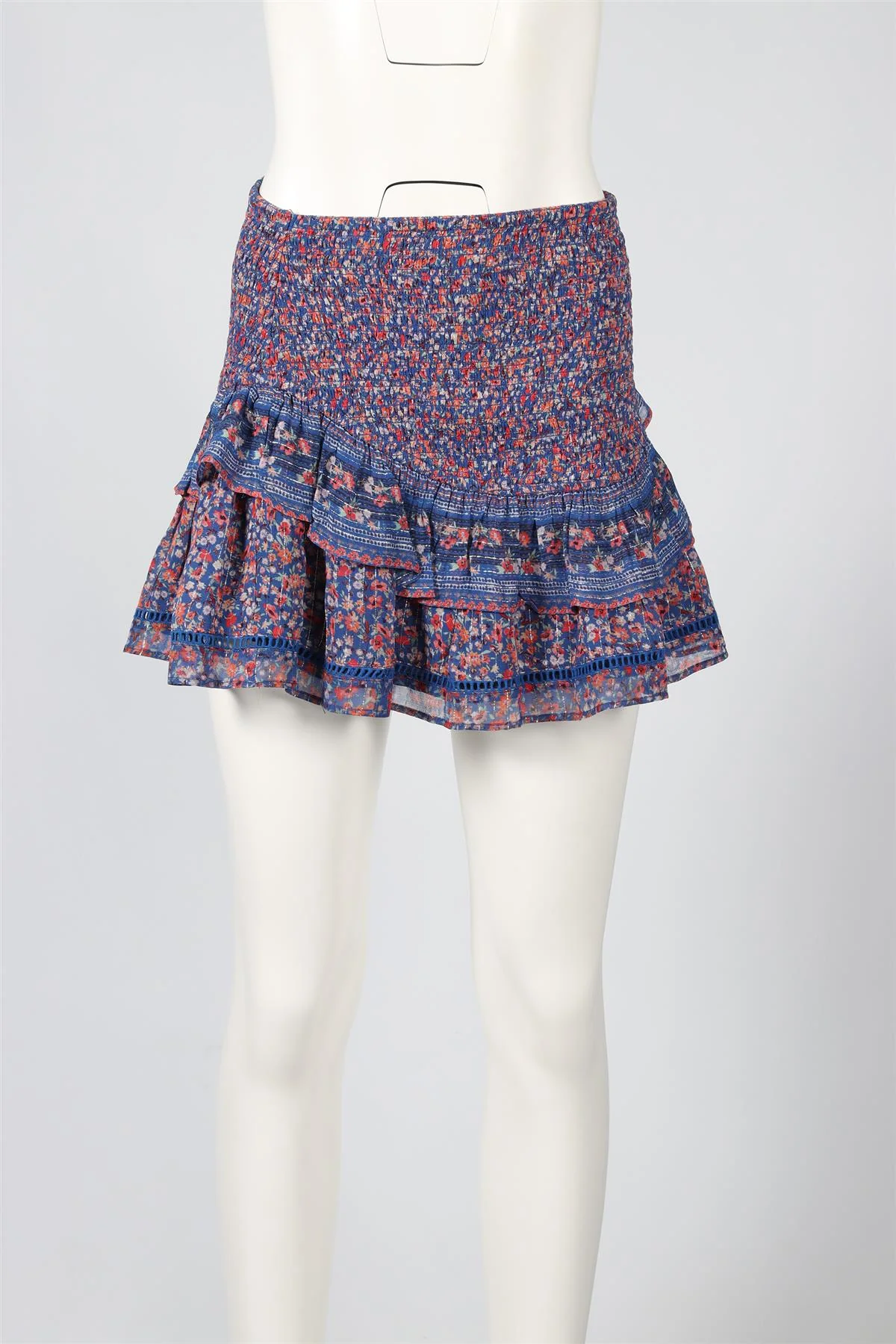 SAYLOR BLUE CREPE MINI SKIRT SMALL - Image 2