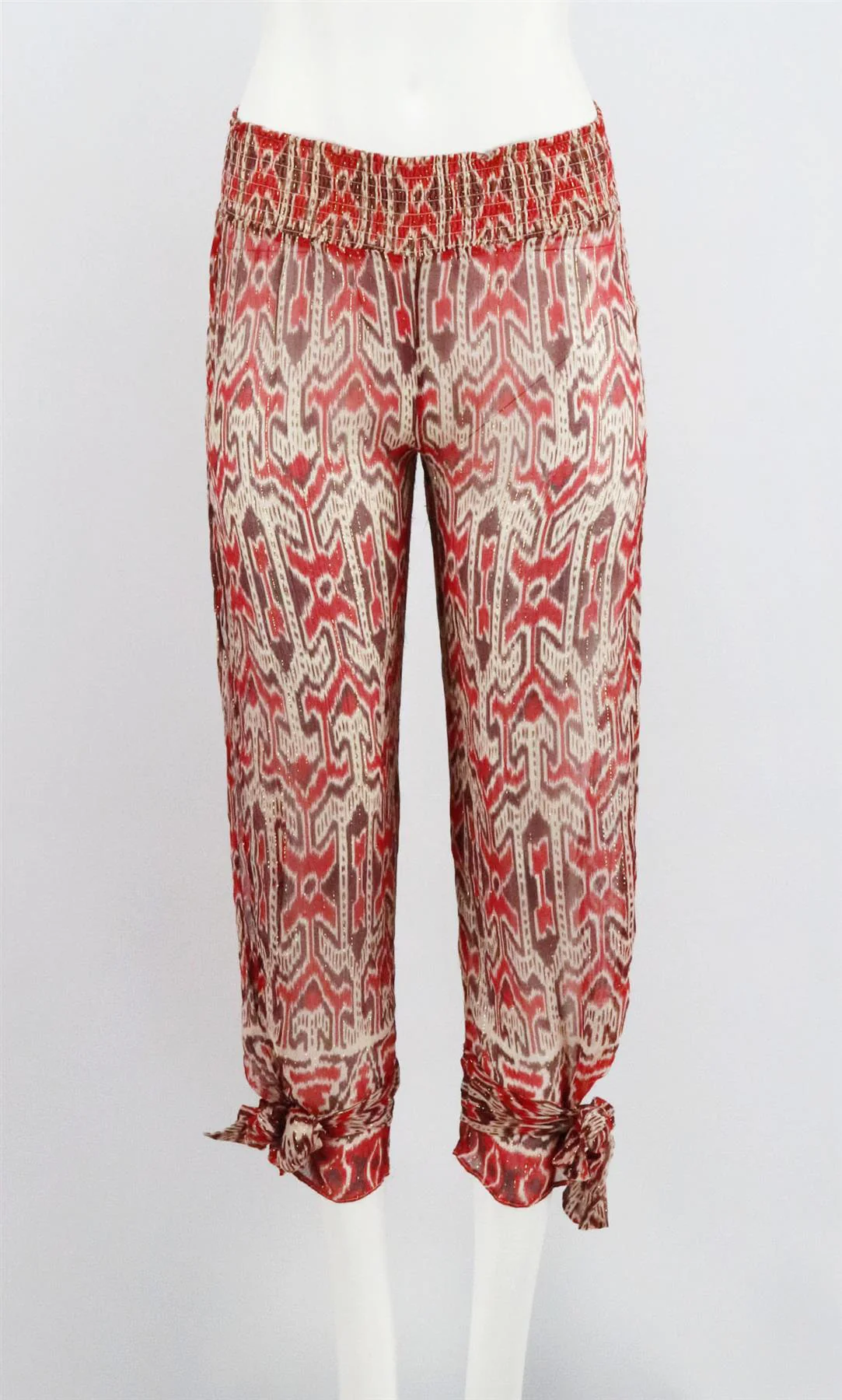 SCOOP PRINTED SILK GEORGETTE PANTS ONE SIZE - Image 2
