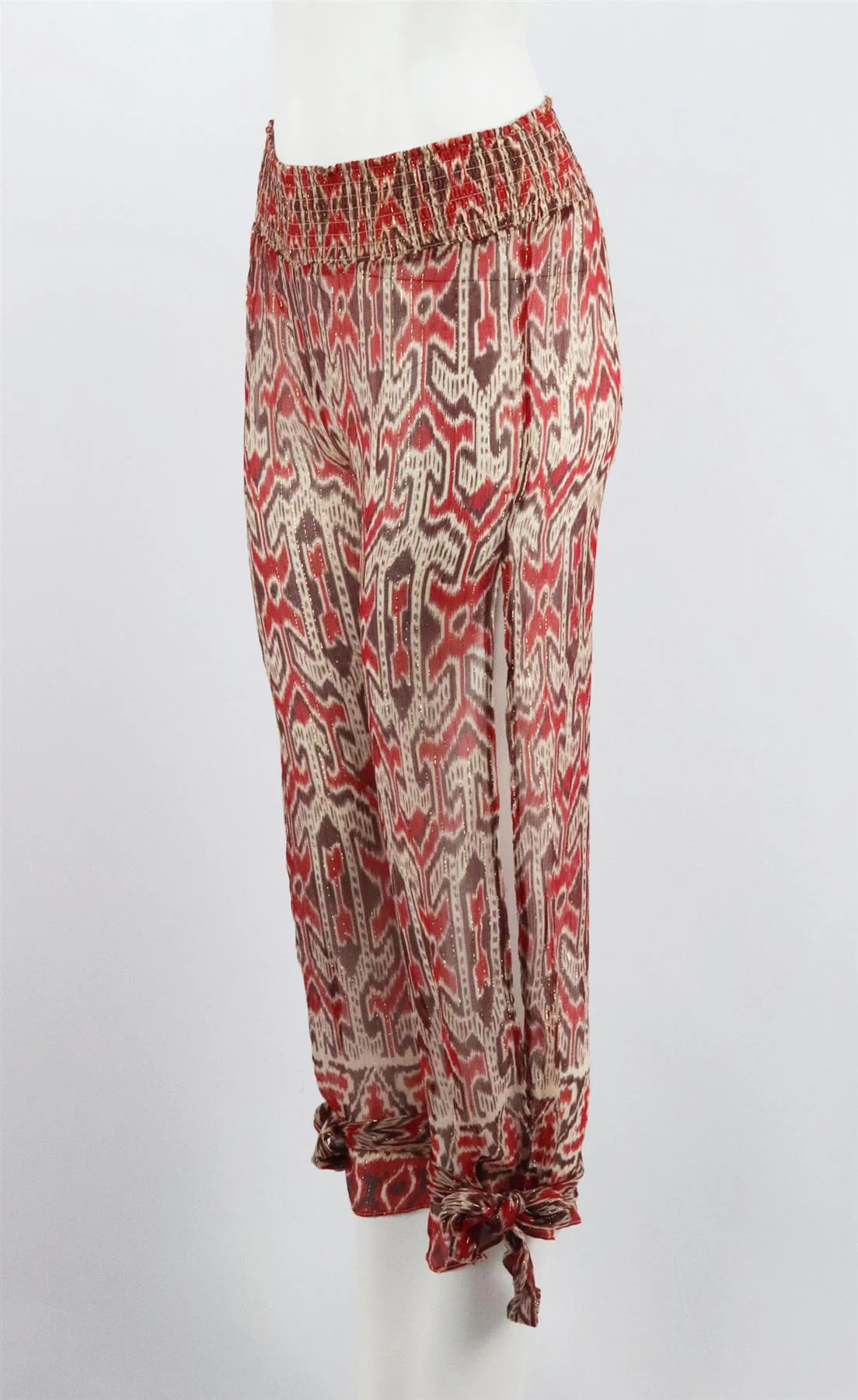 SCOOP PRINTED SILK GEORGETTE PANTS ONE SIZE - Image 3
