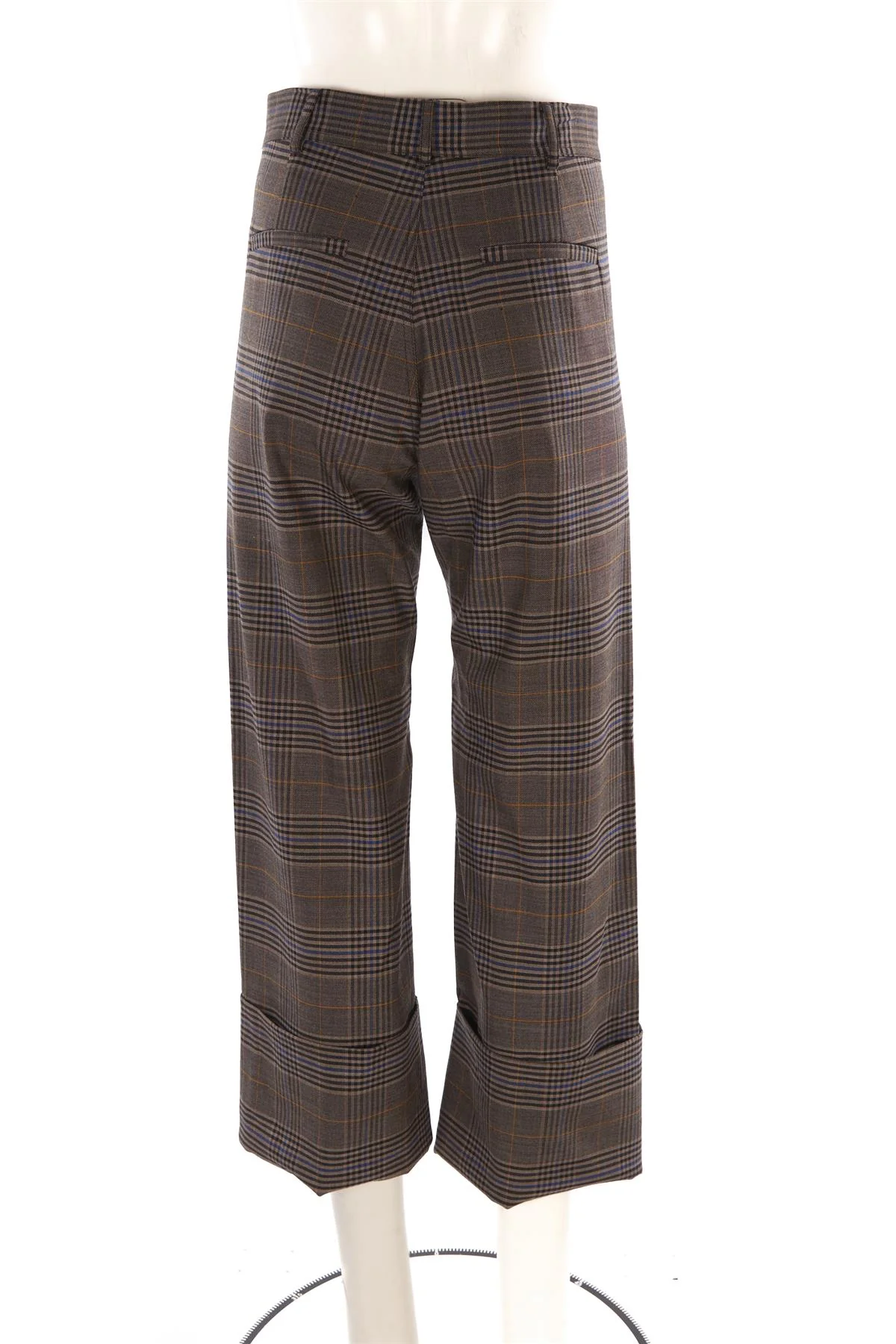 SEA GREY WOOL WIDE LEG PANTS US 4 UK 8 - Image 4