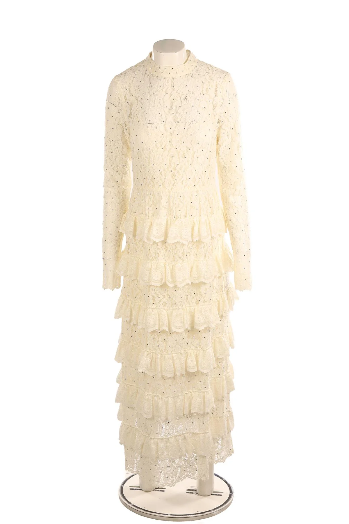 SEA NEW YORK CREAM LACE MAXI DRESS US 8 UK 4 - Image 2