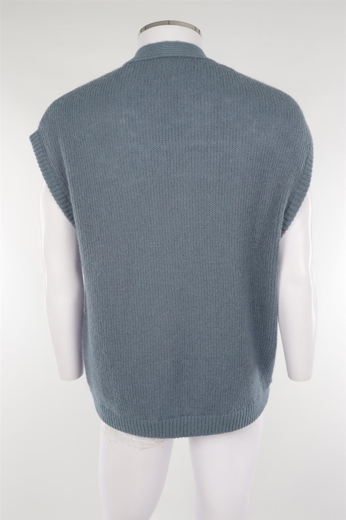 SECOND LAYER BLUE MEN'S WOOL VEST MEDIUM - Image 4
