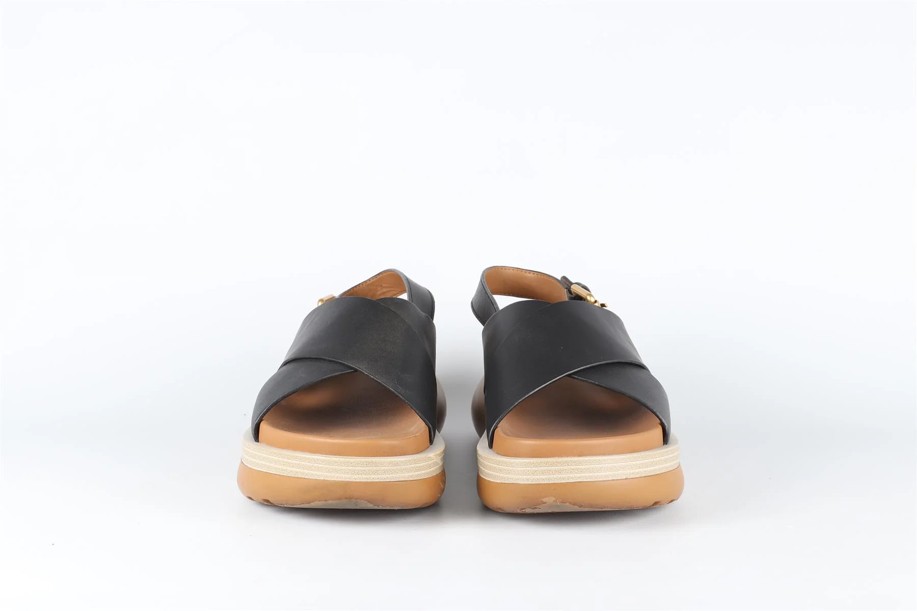 SEE BY CHLOÉ  BLACK LEATHER SANDALS EU 40 UK 7 US 10 - Image 3