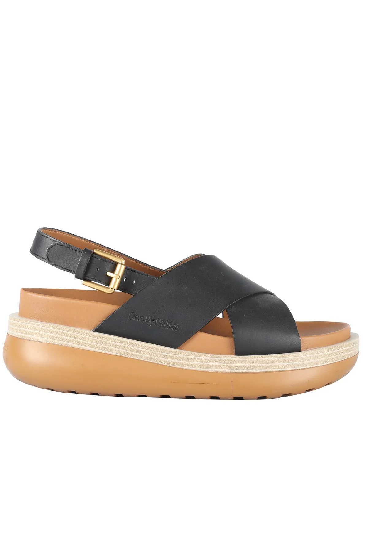 SEE BY CHLOÉ  BLACK LEATHER SANDALS EU 40 UK 7 US 10 - Image 8